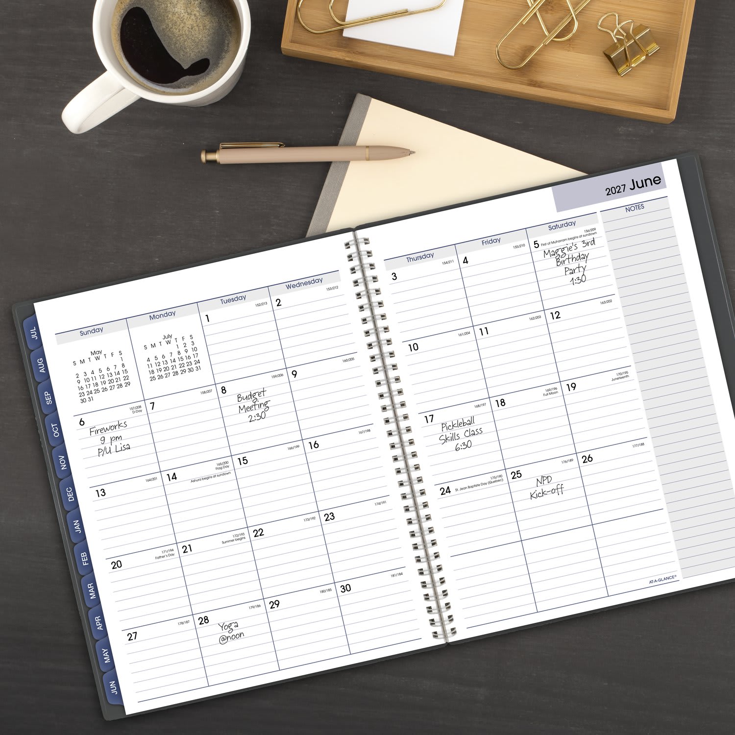 AT-A-GLANCE DayMinder Academic 2026-2027 Weekly Monthly Appointment Book Planner, Charcoal, Large, 8 1/2in x 11in - Image 4