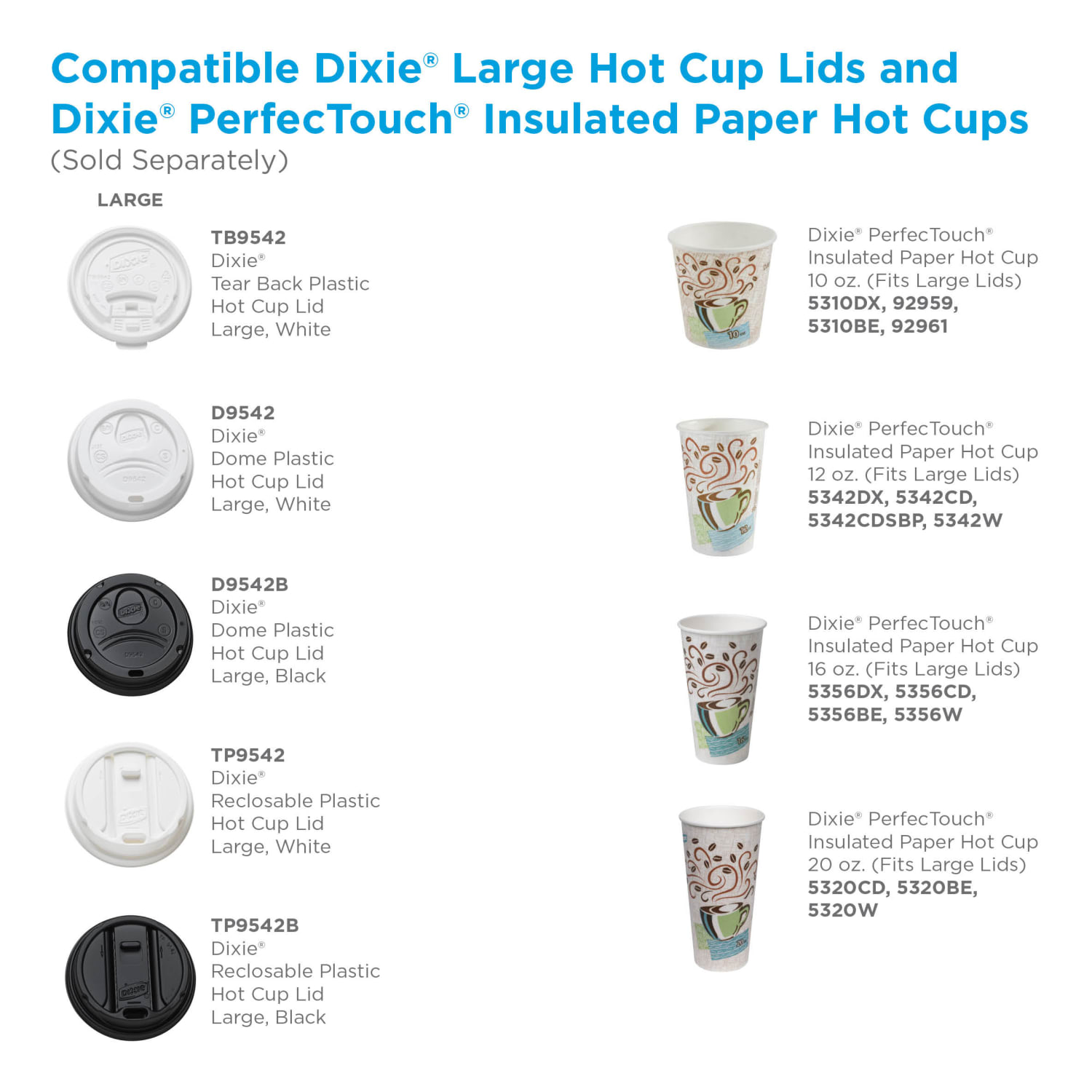 Dixie by GP PRO Large Dome Plastic Hot Cup Lids For 12-/16-Oz Paper Cups, White, Case Of 1,000 - Image 6