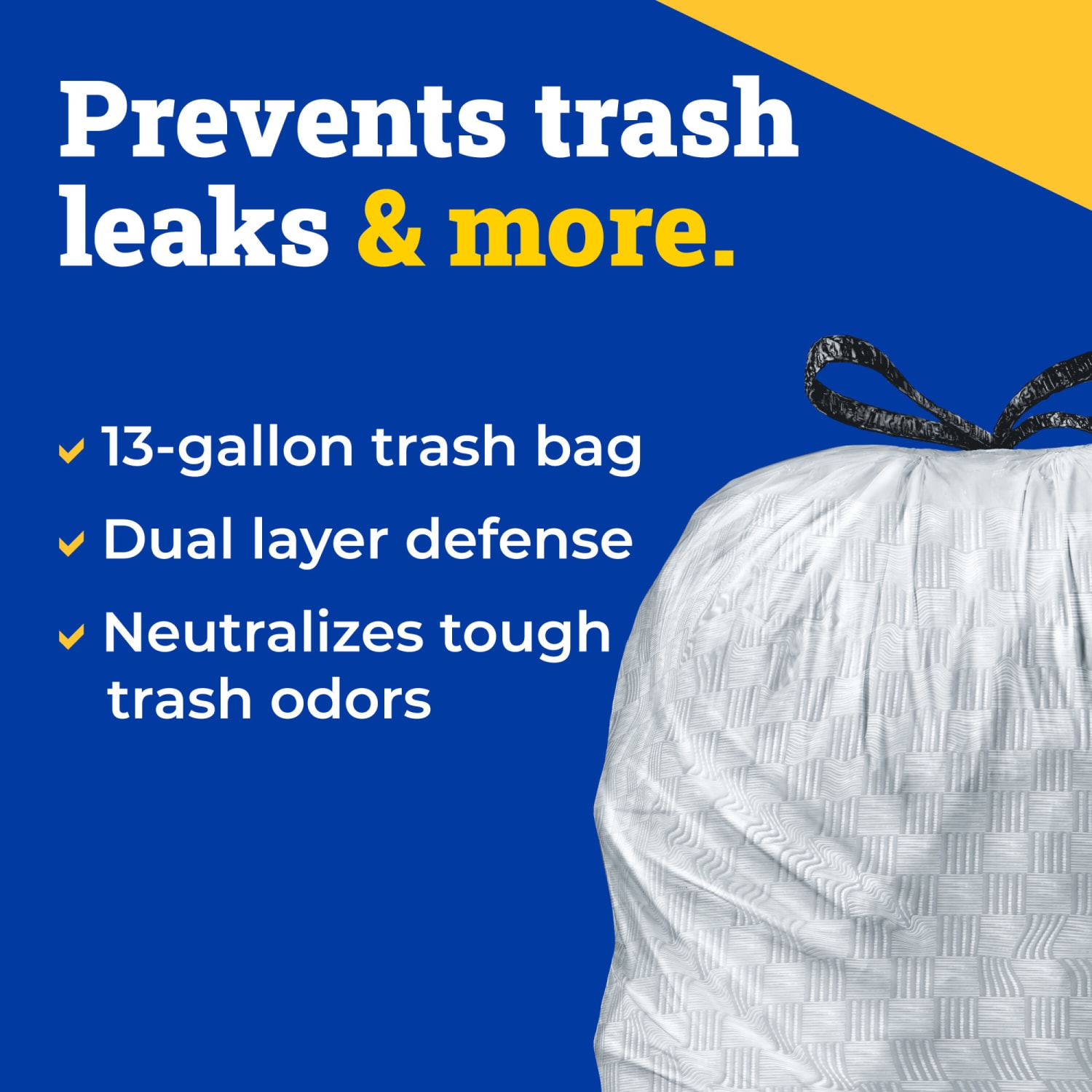 CloroxPro Glad ForceFlex Tall Kitchen Drawstring Trash Bags, 13 Gallon, Grey, Box Of 100 - Image 5