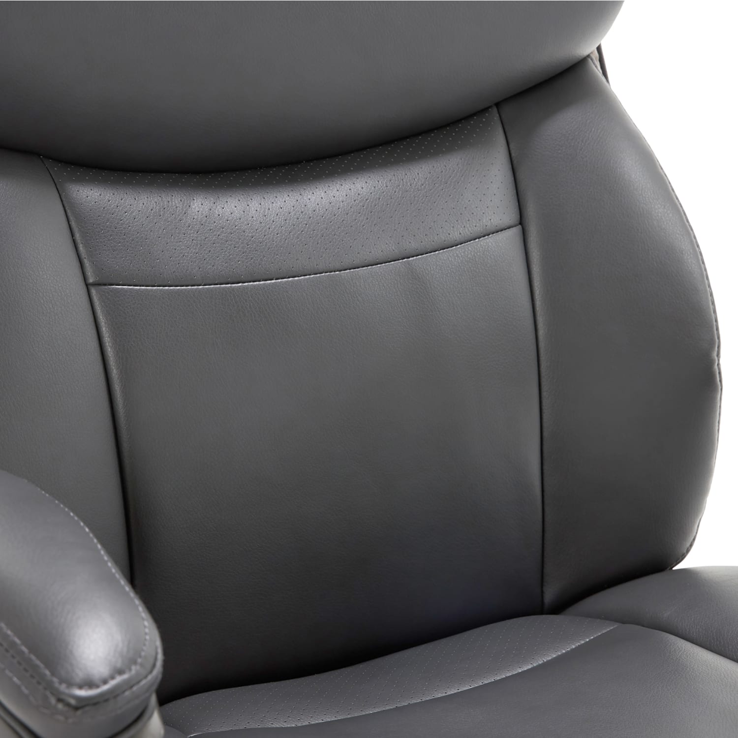 Serta Smart Layers Siena Bonded Leather Mid-Back Managers Chair, Gray/Silver - Image 5