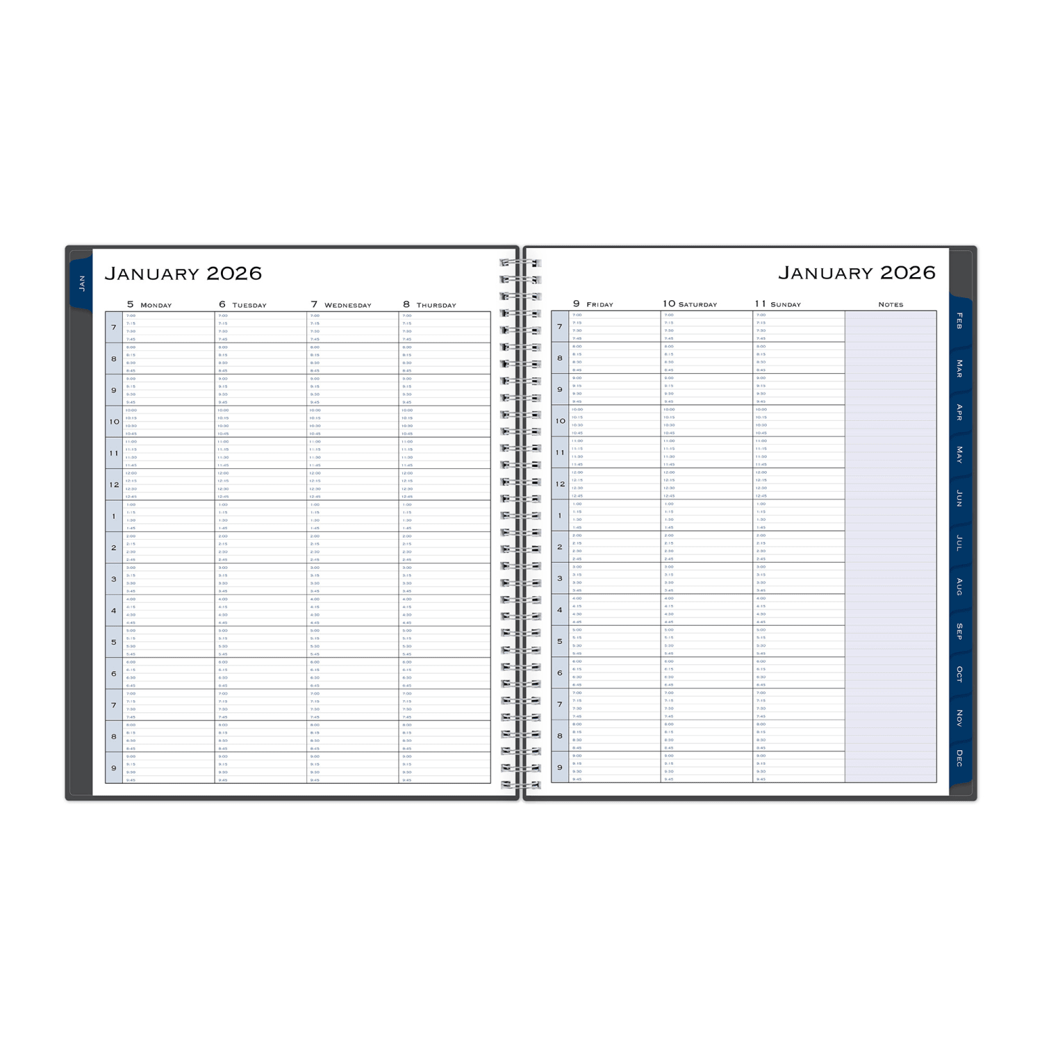 2026 Blue Sky Weekly/Monthly Planner, 8-1/2in x 11in, Passages/Charcoal, January To December, 149061 - Image 3
