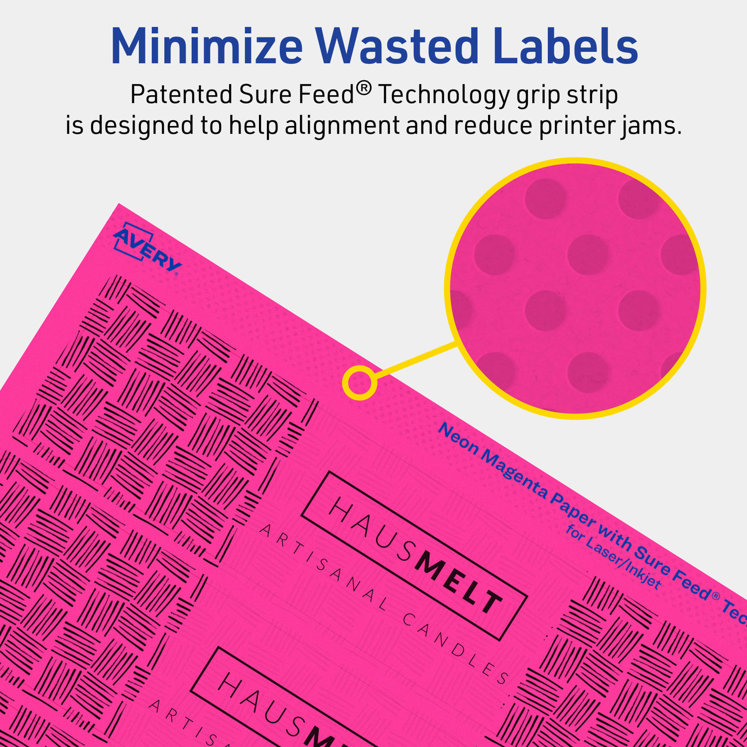 Avery Print-To-The-Edge Labels With Sure Feed Technology, 94232-NMP40, Rectangle, 1-3/4in x 7-3/4in, Matte Neon Magenta, Pack of 200 - Image 5