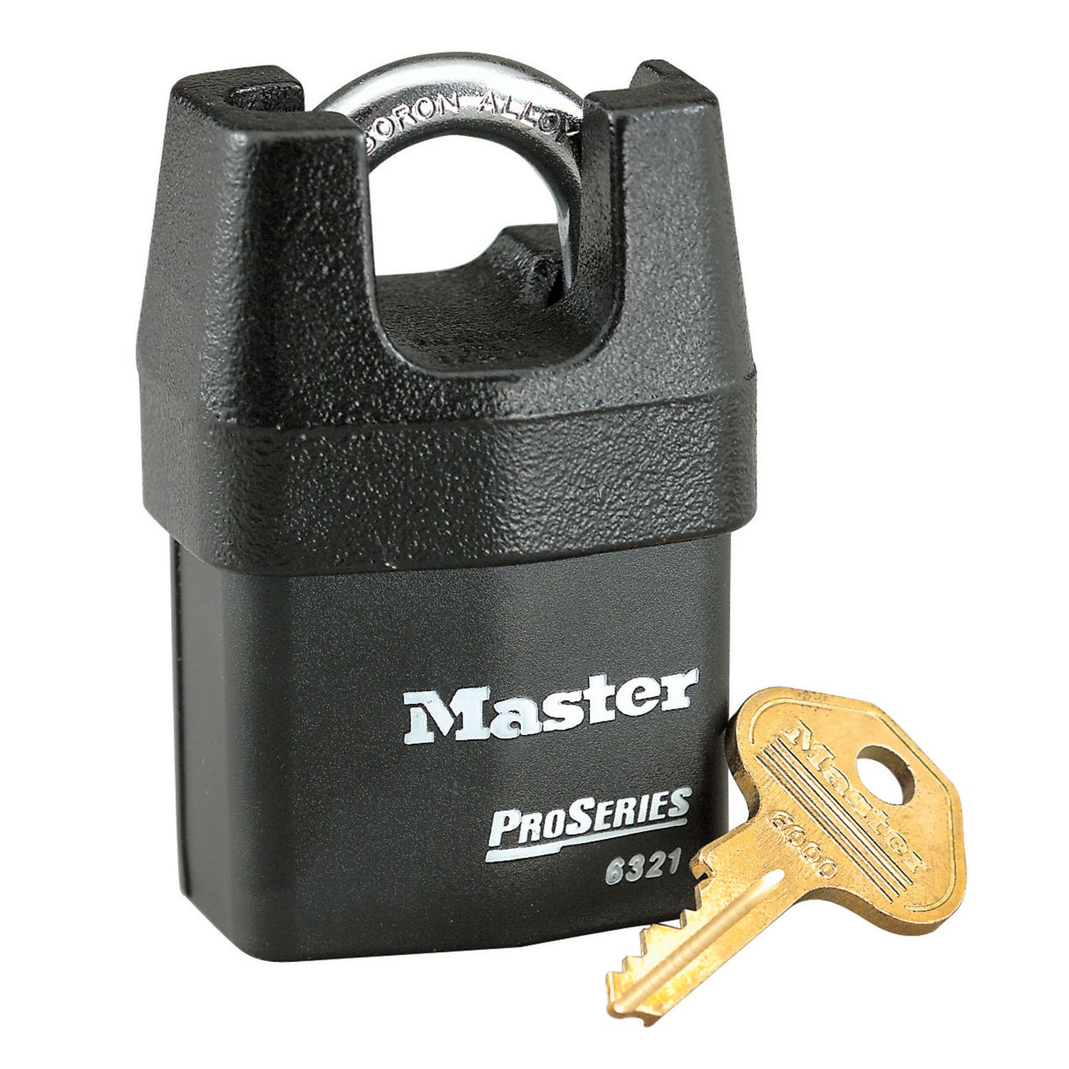 Master Lock Pro Series Boron Alloy High Security Key Padlock, 7/8in x 3/4in