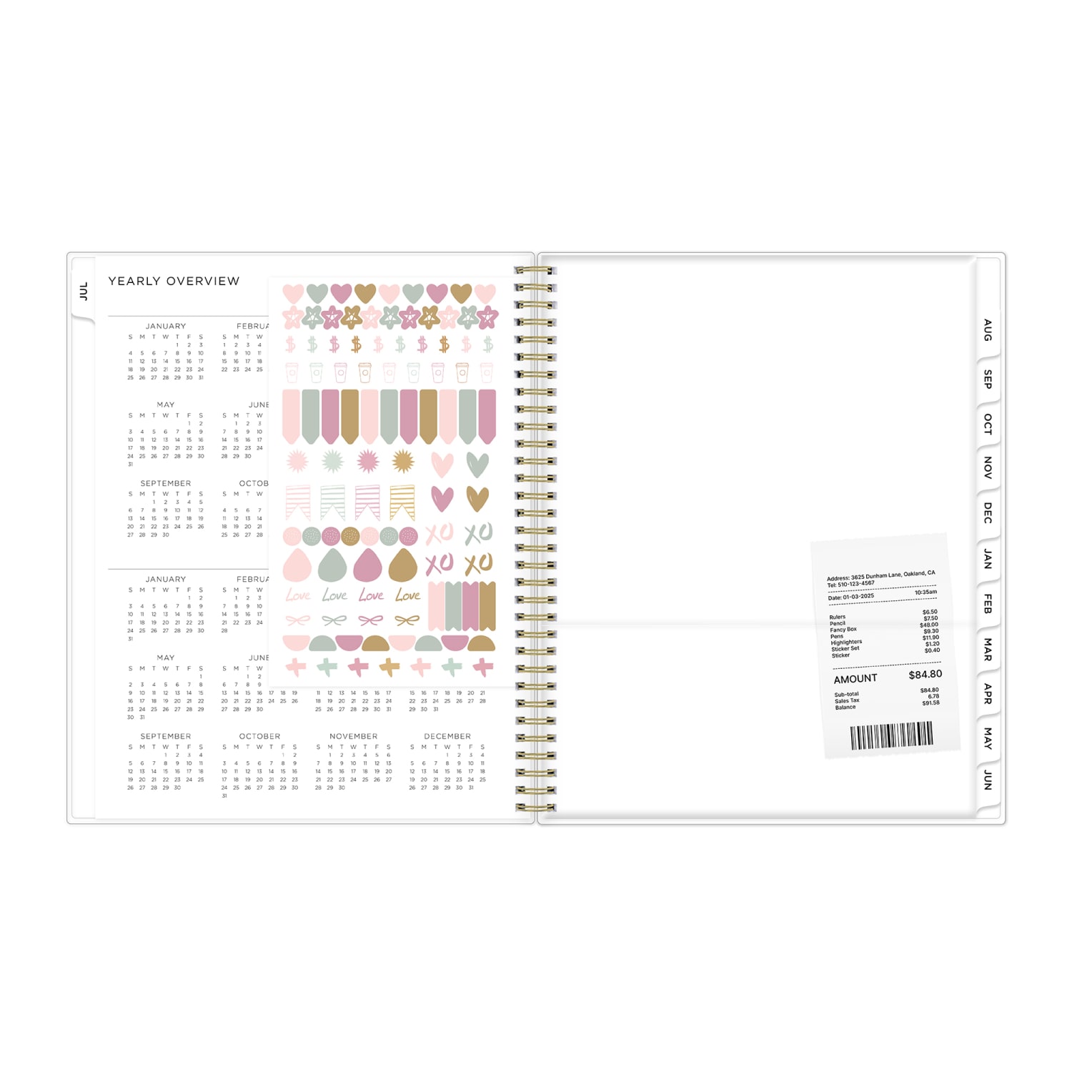 Planning Calendar AG Multi Color Smoke PP 8.5x11 AY26-27 - Image 5