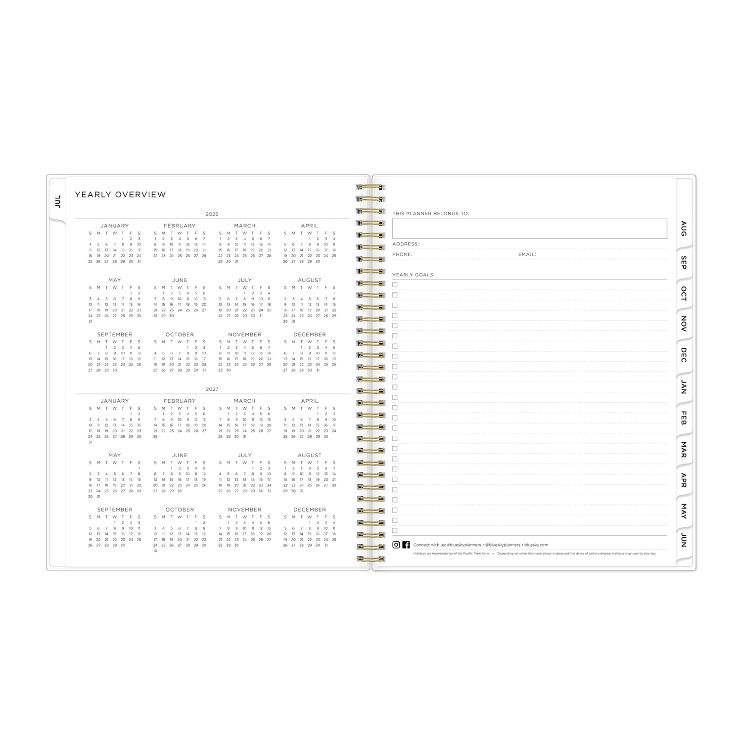 Planning Calendar AG Multi Color Smoke PP 8.5x11 AY26-27 - Image 6