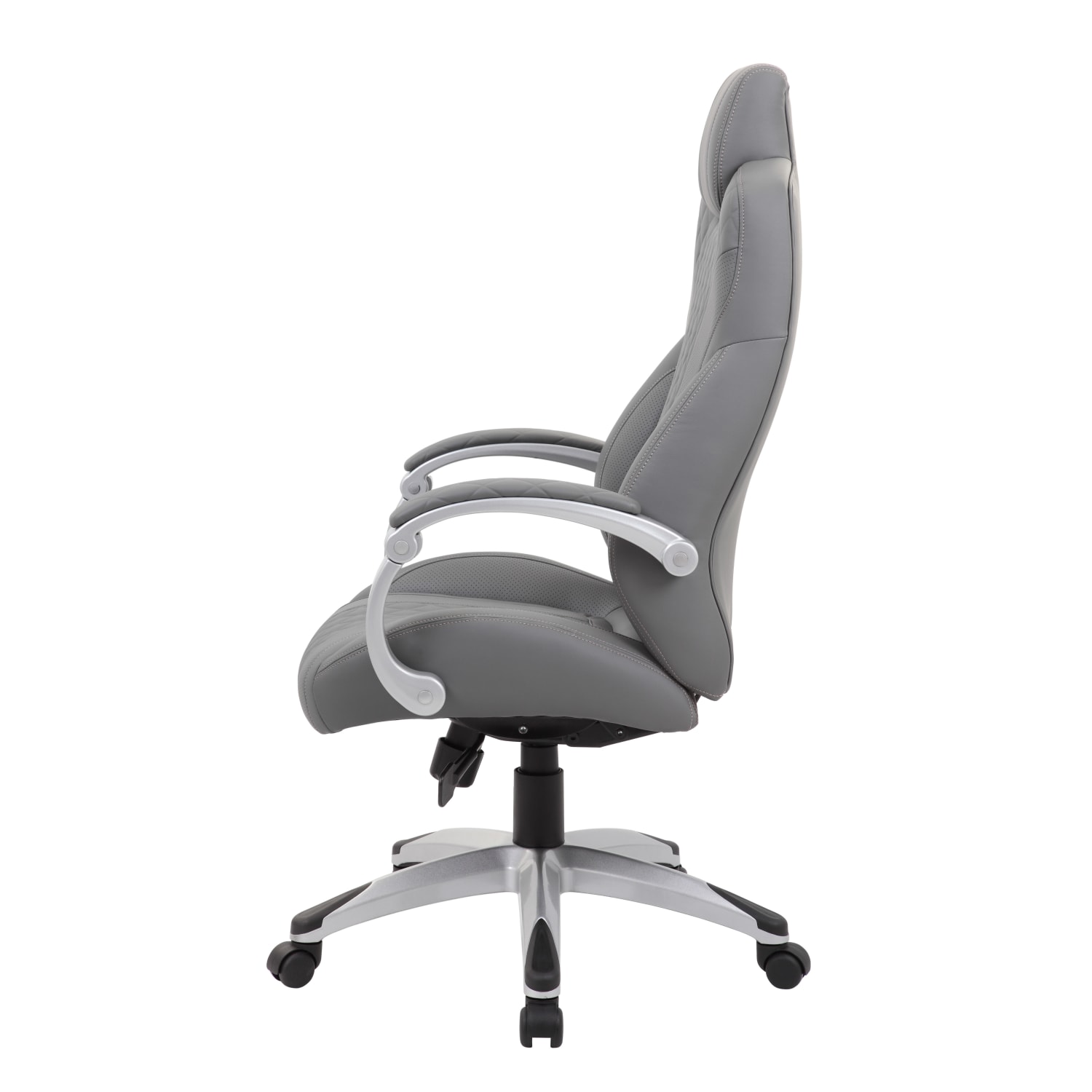 Boss Office Products Hinged Arm Ergonomic HighBack Chair Gray PopularChairscom Boss Office Products Hinged Arm Ergonomic High Back Chair Gray PopularChairscom