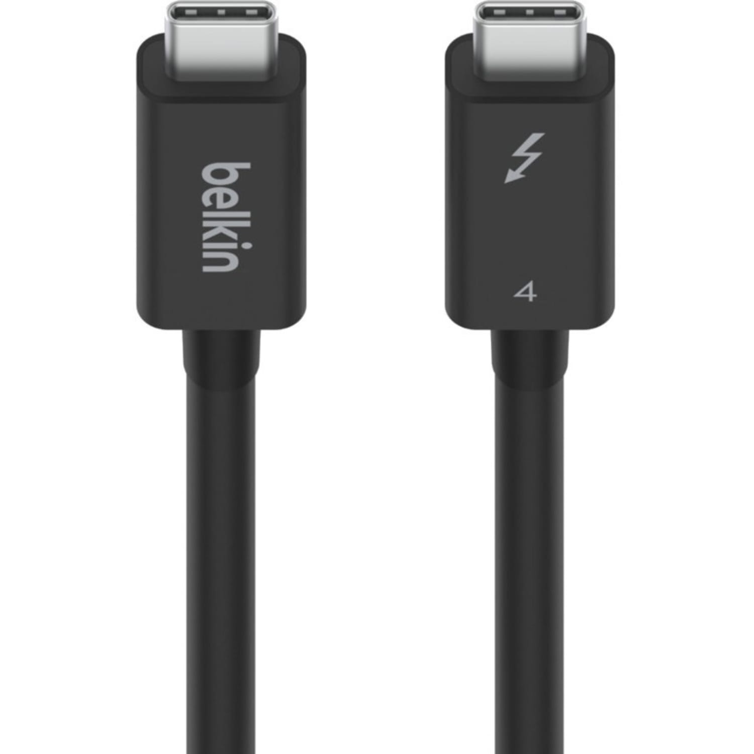 Belkin 6.6 ft Thunderbolt USB-C to USB-C Cable - 24 pin to 24 pin - 100W PD - Black - 6.56 ft Thunderbolt 4 Data Transfer Cable for Smartphone, Tablet, Hard Drive, Notebook, Docking Station - First End: 1 x Thunderbolt 4 - Male - Image 3