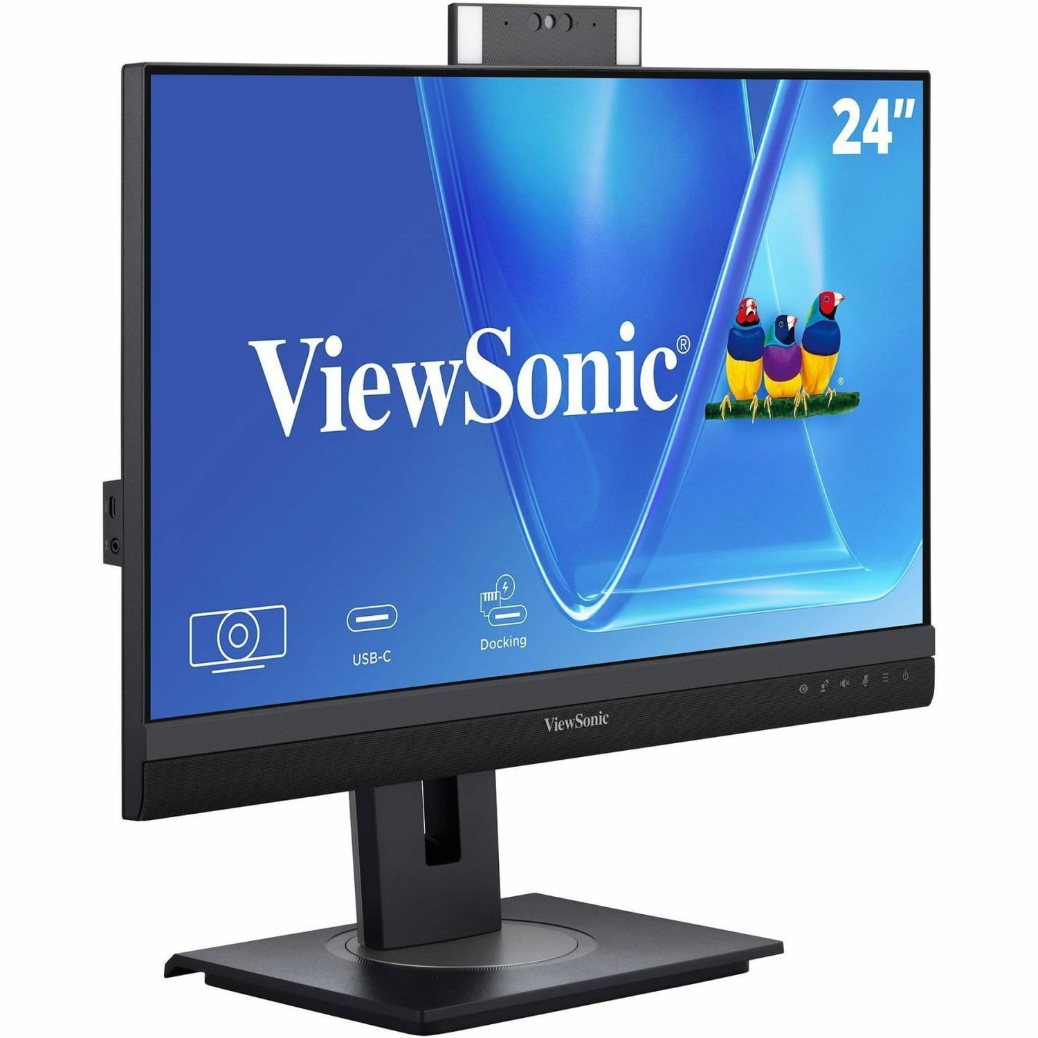 ViewSonic VG2457V 24 Inch 1080p Video Conference Docking Monitor with Windows Hello Compatible IR Webcam, Advanced Ergonomics, and 90W USB C - Image 3
