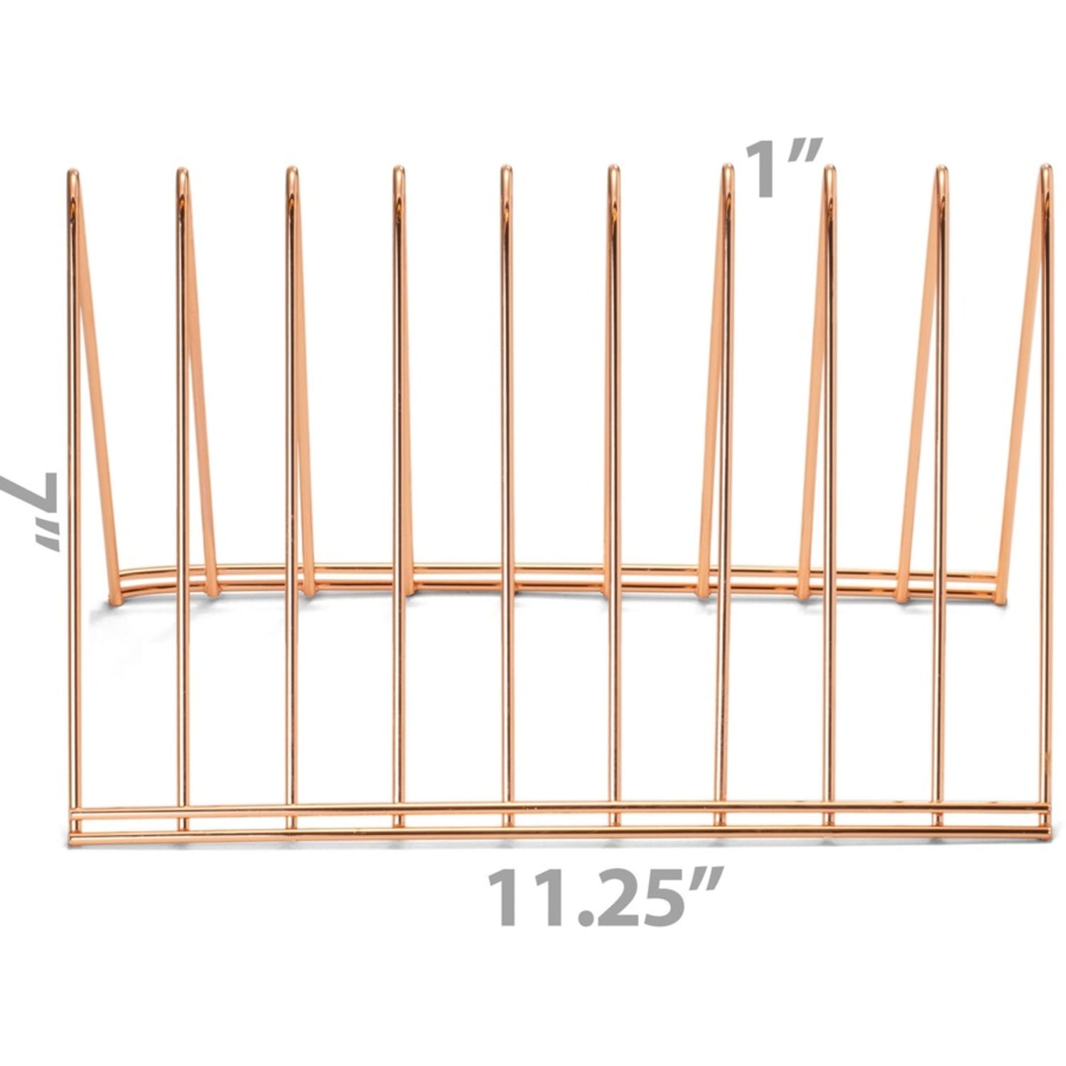 Officemate Triangle Wire Sorter, Rose Gold - 7in Height x 7in Width x 11in DepthDesktop - Sturdy - Rose Gold - Steel Wire - 1 Each - Image 5