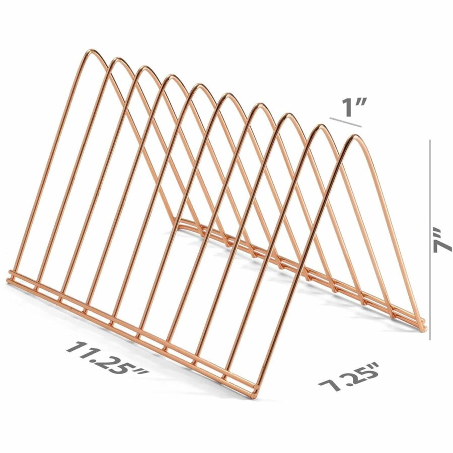 Officemate Triangle Wire Sorter, Rose Gold - 7in Height x 7in Width x 11in DepthDesktop - Sturdy - Rose Gold - Steel Wire - 1 Each - Image 6