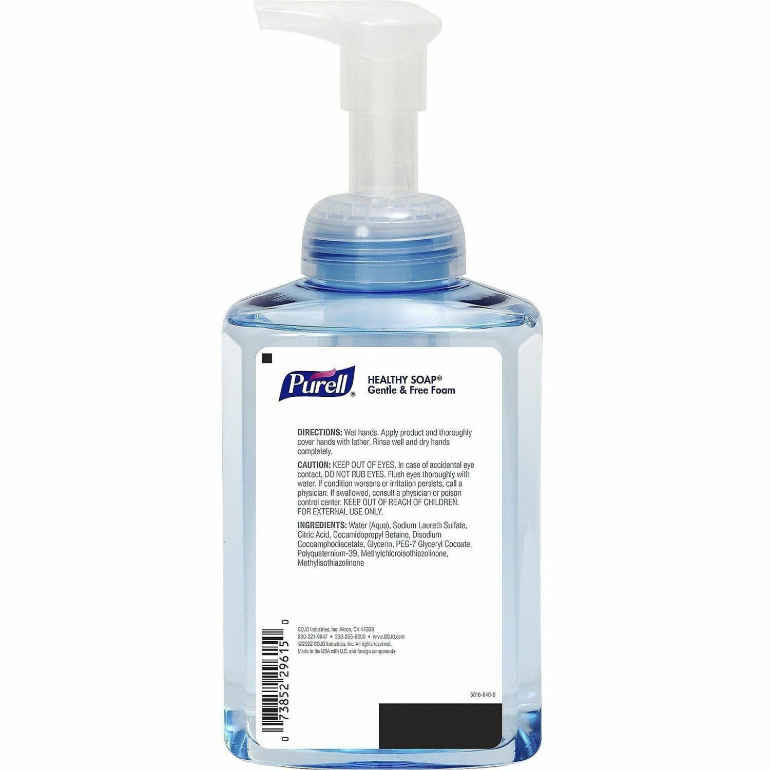 PURELL HEALTHY SOAP Gentle & Free Foam - 17.4 oz. - Pump Dispenser - Dirt Remover, Kill Germs - Hand, Skin - Moisturizing - Clear - Image 3