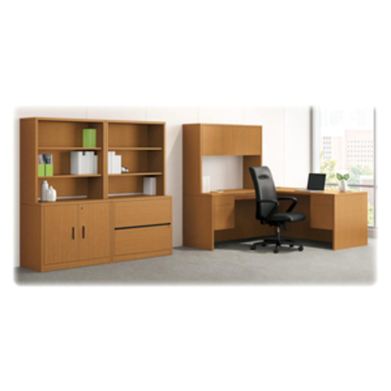 HON 10500 Series Bookcase Hutch, Harvest Cherry - Image 3