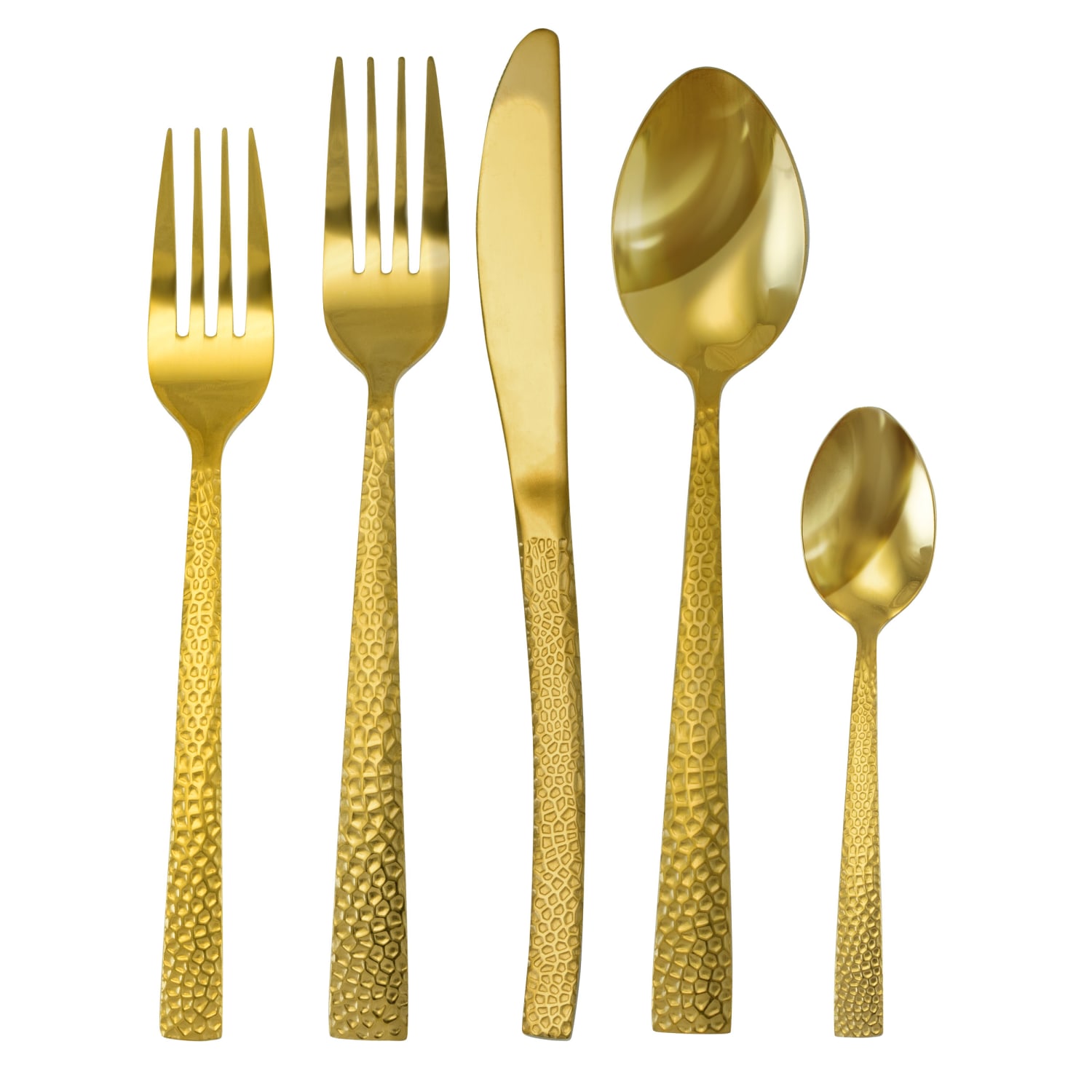 MegaChef Baily 20-Piece Stainless-Steel Flatware Set, Gold - Image 6