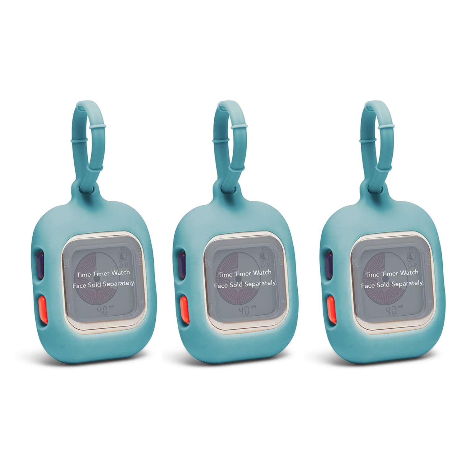 Time Timer Watch FOB Accessory, Caribbean Blue, Pack Of 3 Accessories