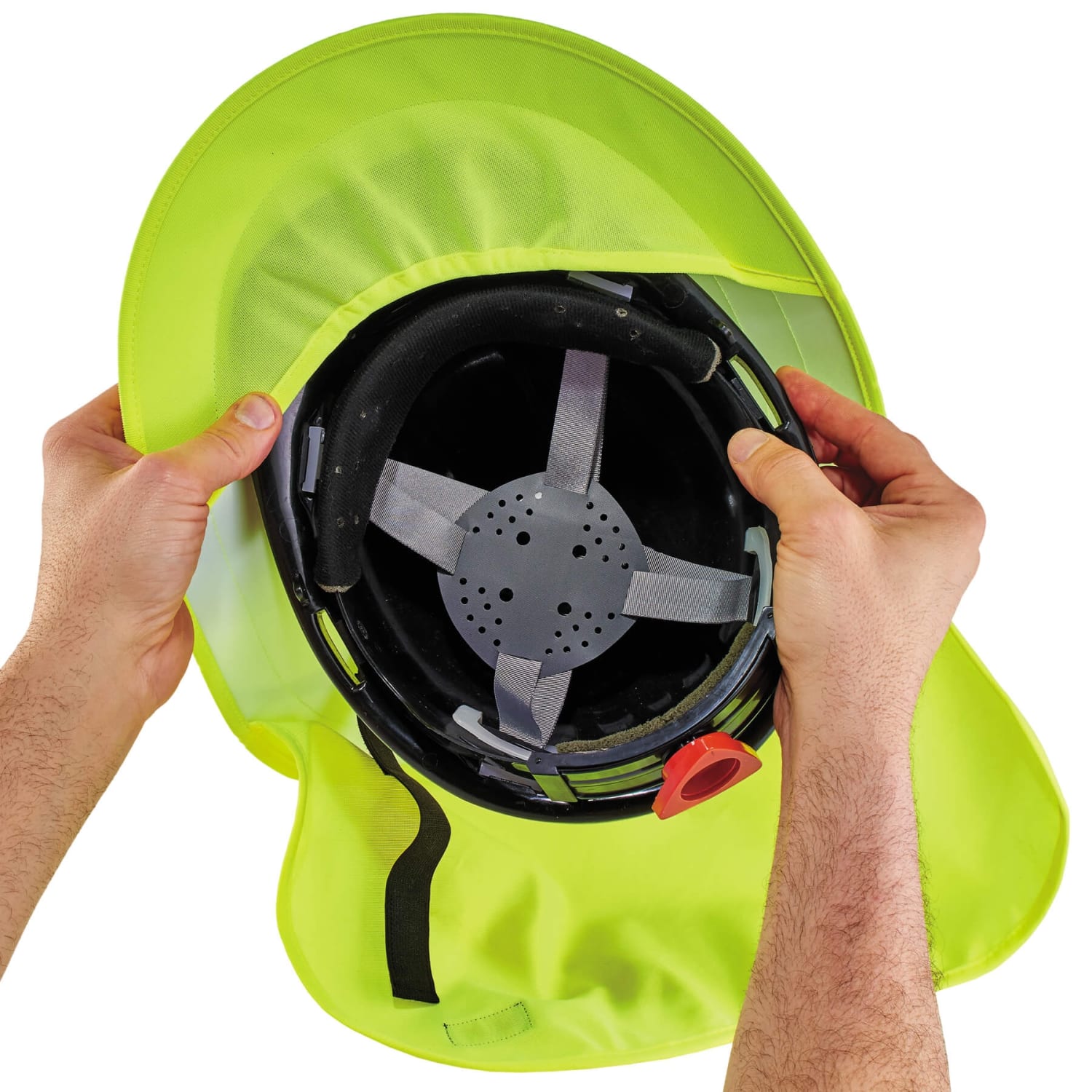 Ergodyne Chill-Its 6660 Hard Hat Brim With Shade, Lime - Image 4