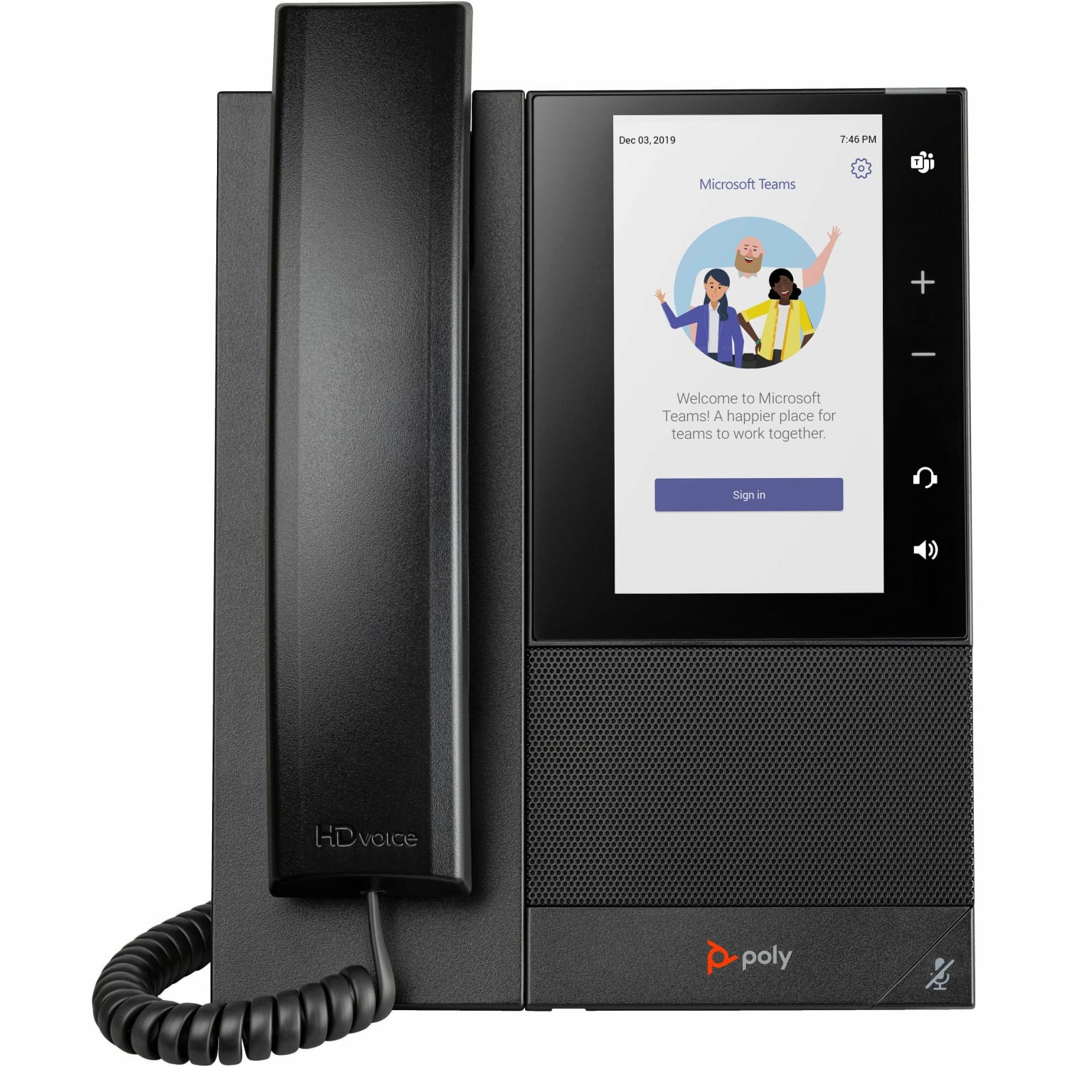 Poly CCX 505 Business Media Phone for Microsoft Teams and PoE-enabled GSA/TAA - 24 x Total Line - VoIP - 5in LCD - 2 x Network (RJ-45) - PoE Ports