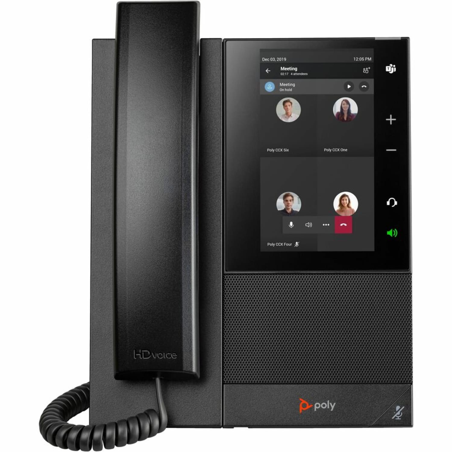 Poly CCX 505 Business Media Phone for Microsoft Teams and PoE-enabled GSA/TAA - 24 x Total Line - VoIP - 5in LCD - 2 x Network (RJ-45) - PoE Ports - Image 6