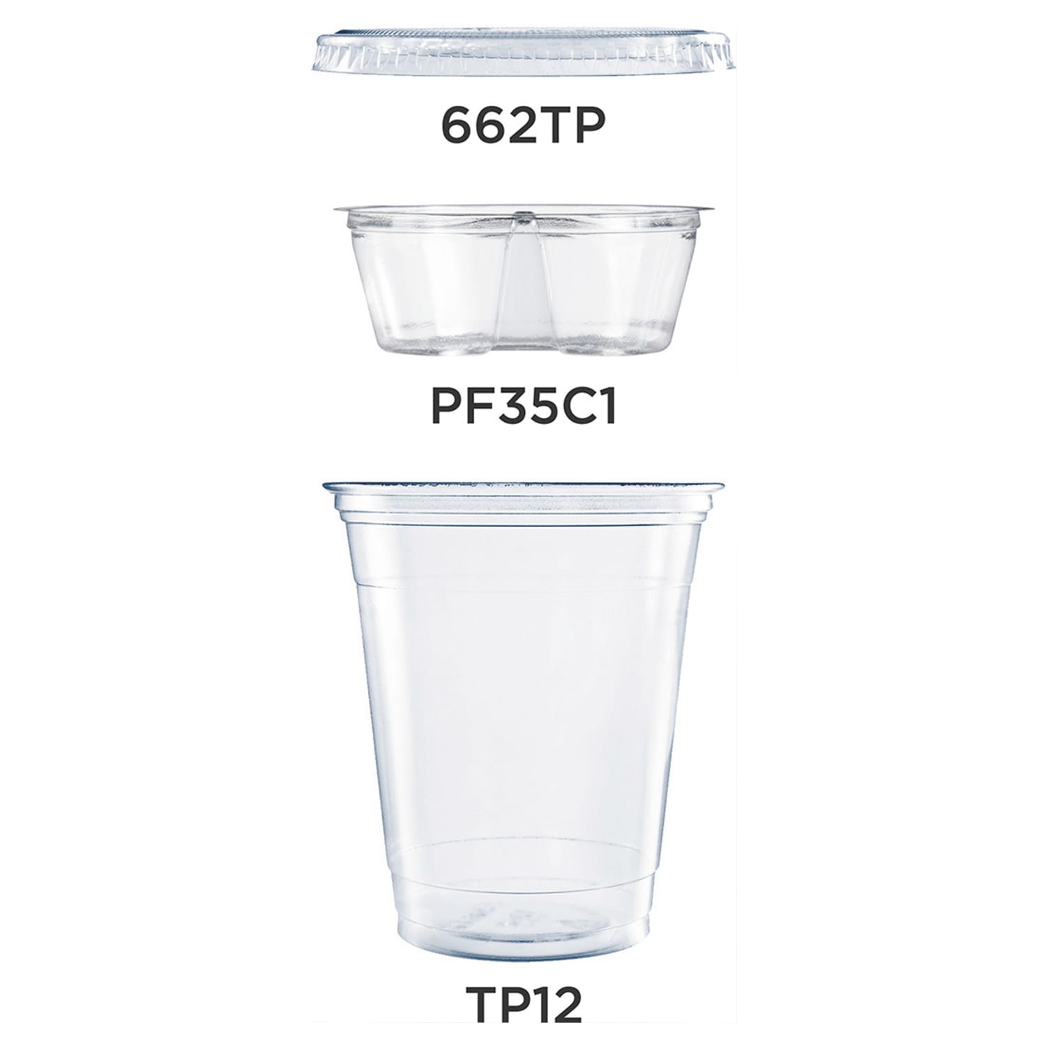 Dart PET Cups With Single-Compartment Insert, 12 Oz, Clear, Pack Of 500 Cups - Image 3