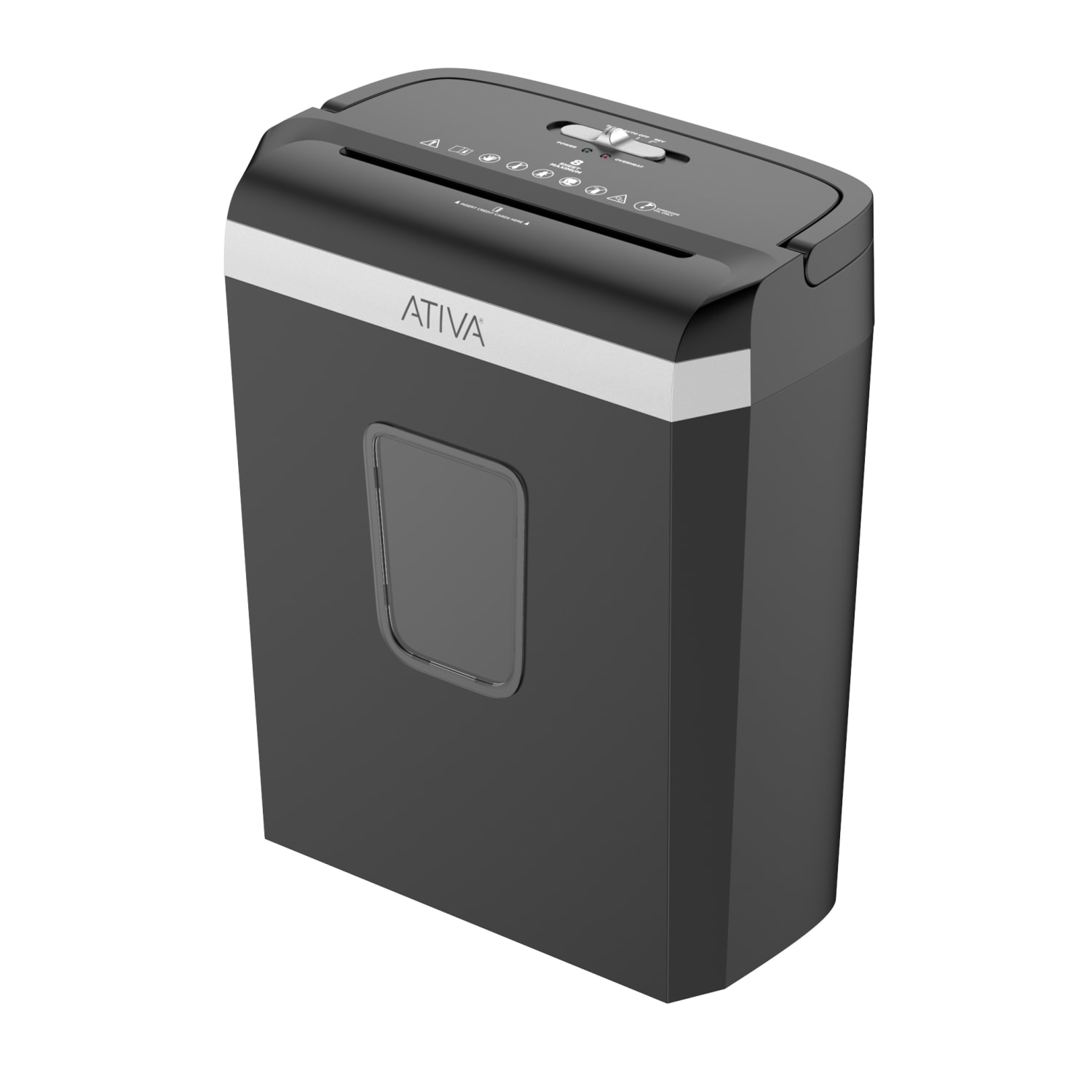 Ativa 8-Sheet Cross-Cut Shredder, A08CC23 - Image 4