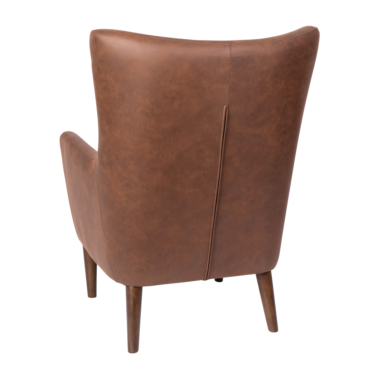 Flash Furniture Connor Traditional Wingback Accent Chair, Commercial Grade Faux Leather Upholstery and Wooden Frame and Legs, Dark Brown - Image 9