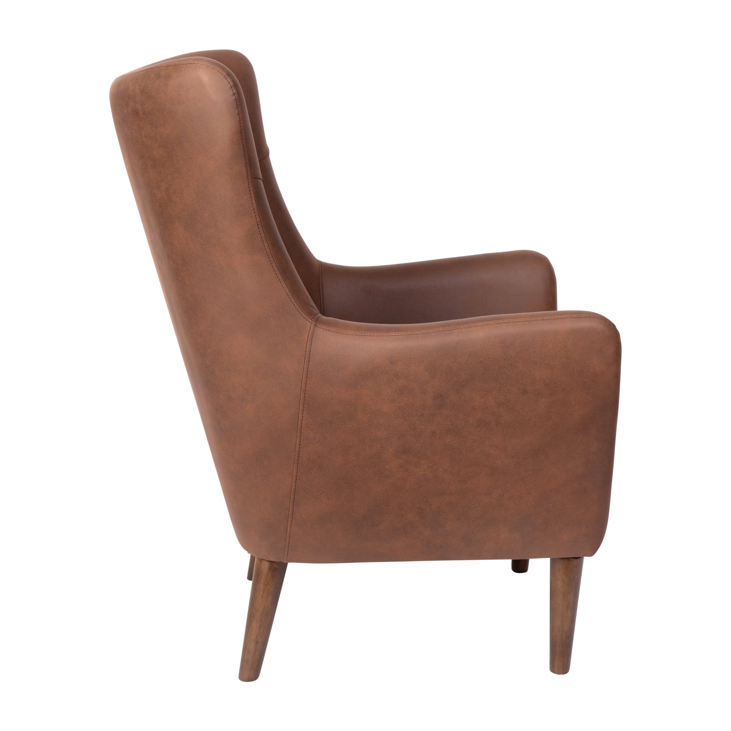 Flash Furniture Connor Traditional Wingback Accent Chair, Commercial Grade Faux Leather Upholstery and Wooden Frame and Legs, Dark Brown - Image 10