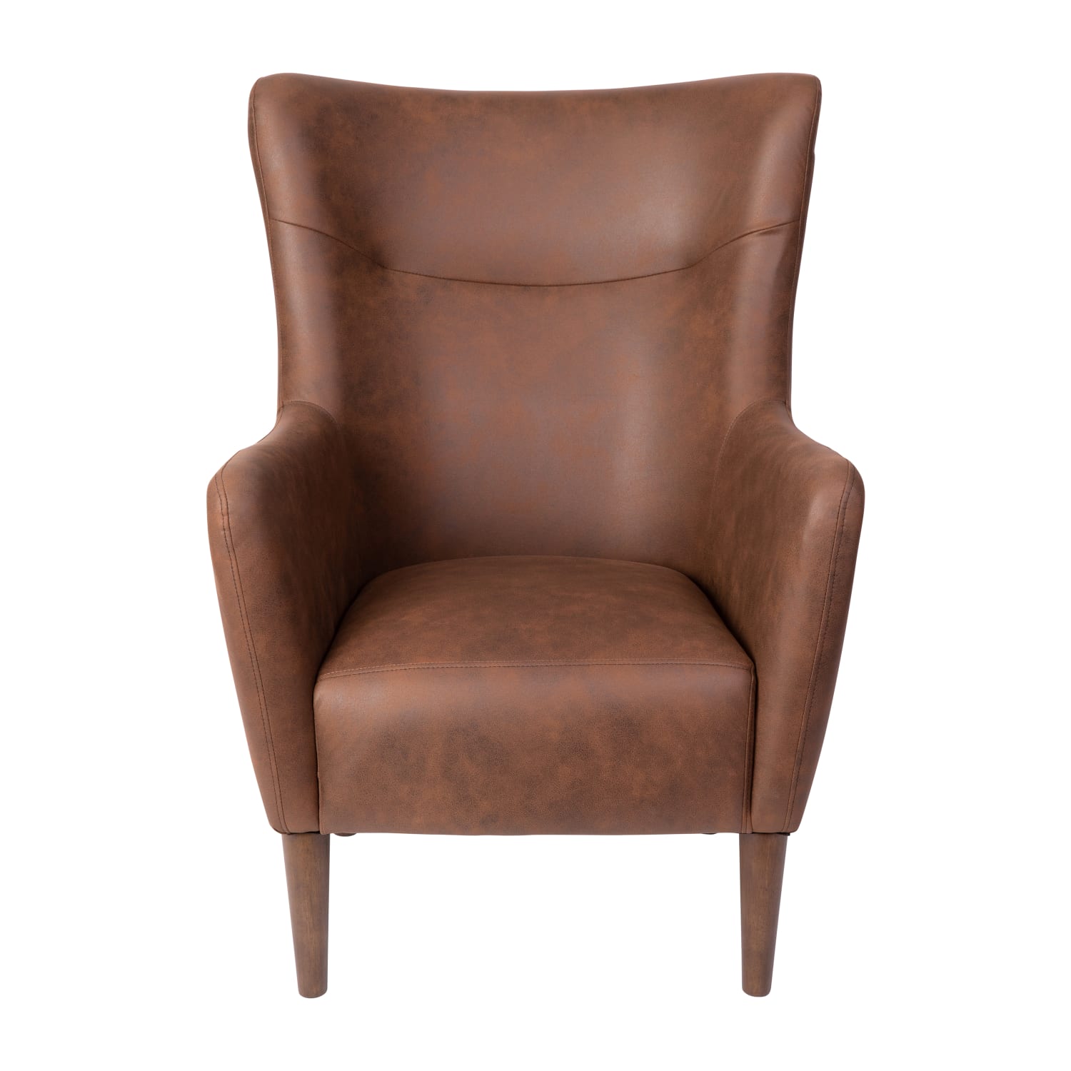 Flash Furniture Connor Traditional Wingback Accent Chair, Commercial Grade Faux Leather Upholstery and Wooden Frame and Legs, Dark Brown - Image 11