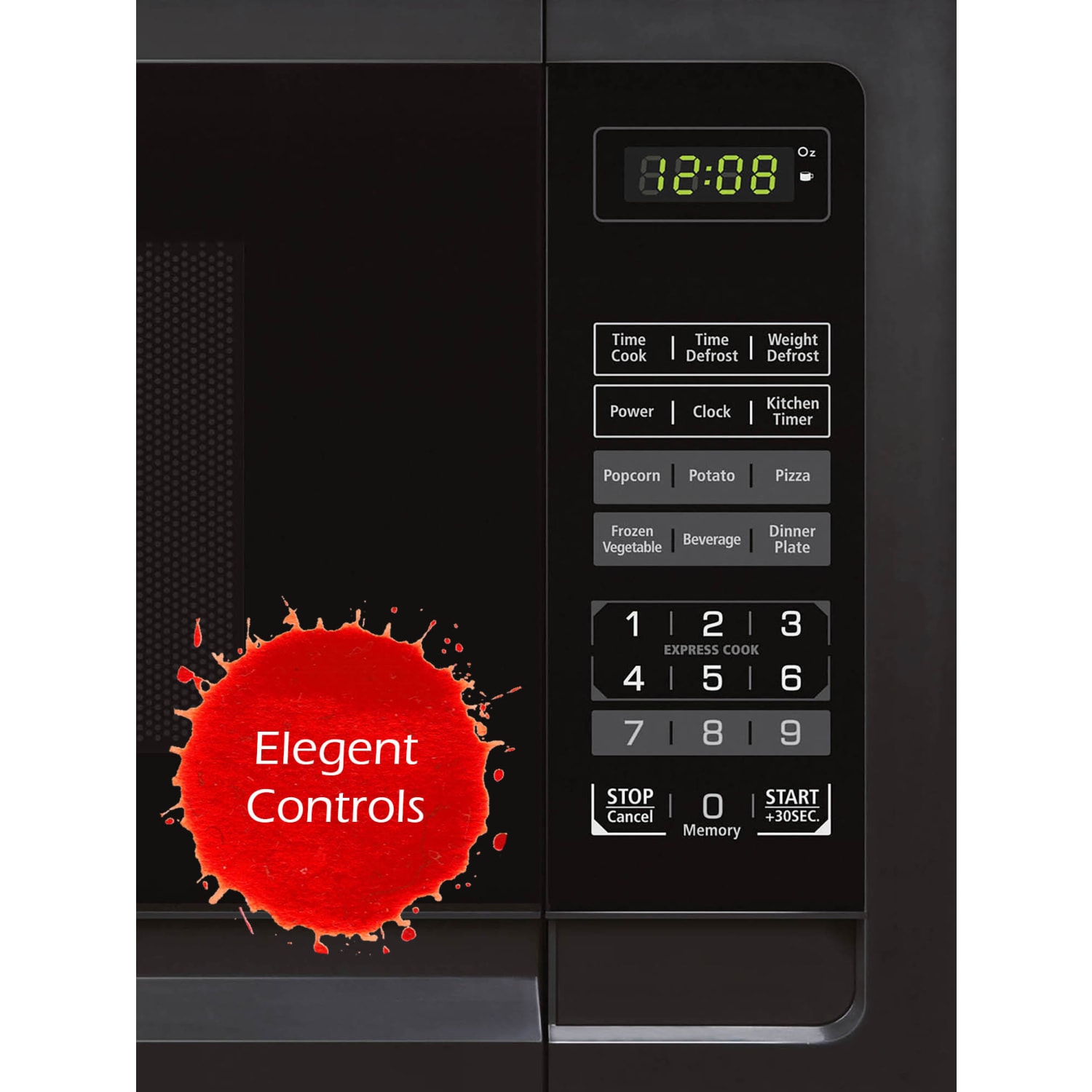 Black+Decker 1.1 Cu Ft Countertop Microwave, Black - Image 3