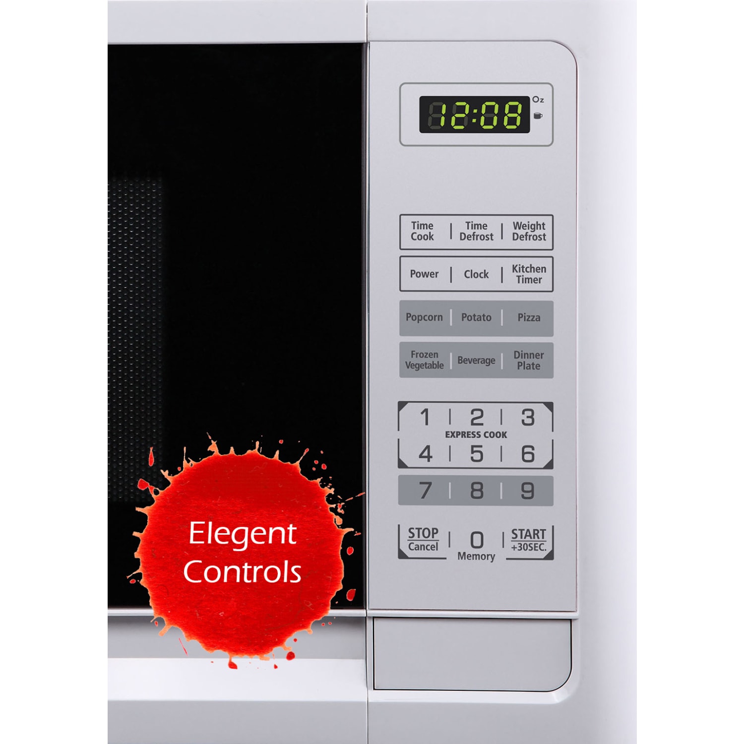 Black+Decker 1.1 Cu Ft Countertop Microwave, White - Image 3