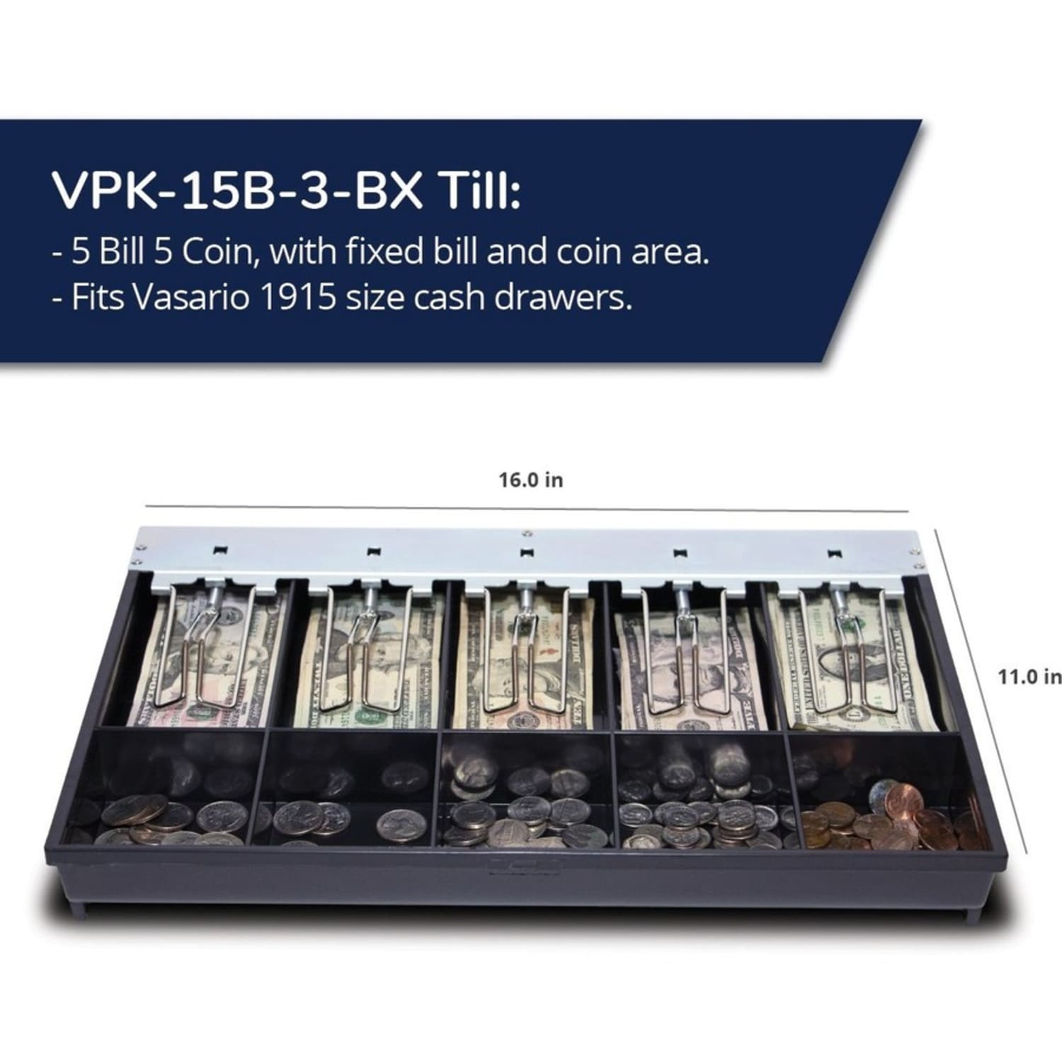 APG Cash Drawer Fixed Bill and Coin Cash Tray - Image 3