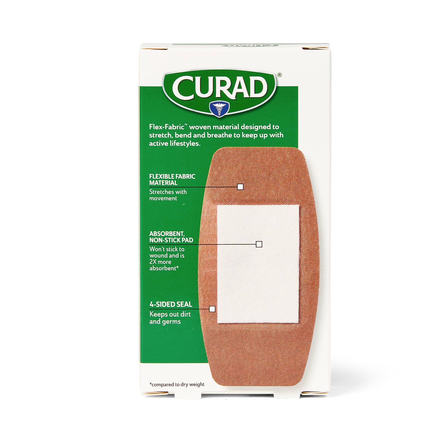 Curad Flex-Fabric Bandages, 1in x 3in, Beige, Box Of 10 Bandages, Pack Of 24 Boxes - Image 3