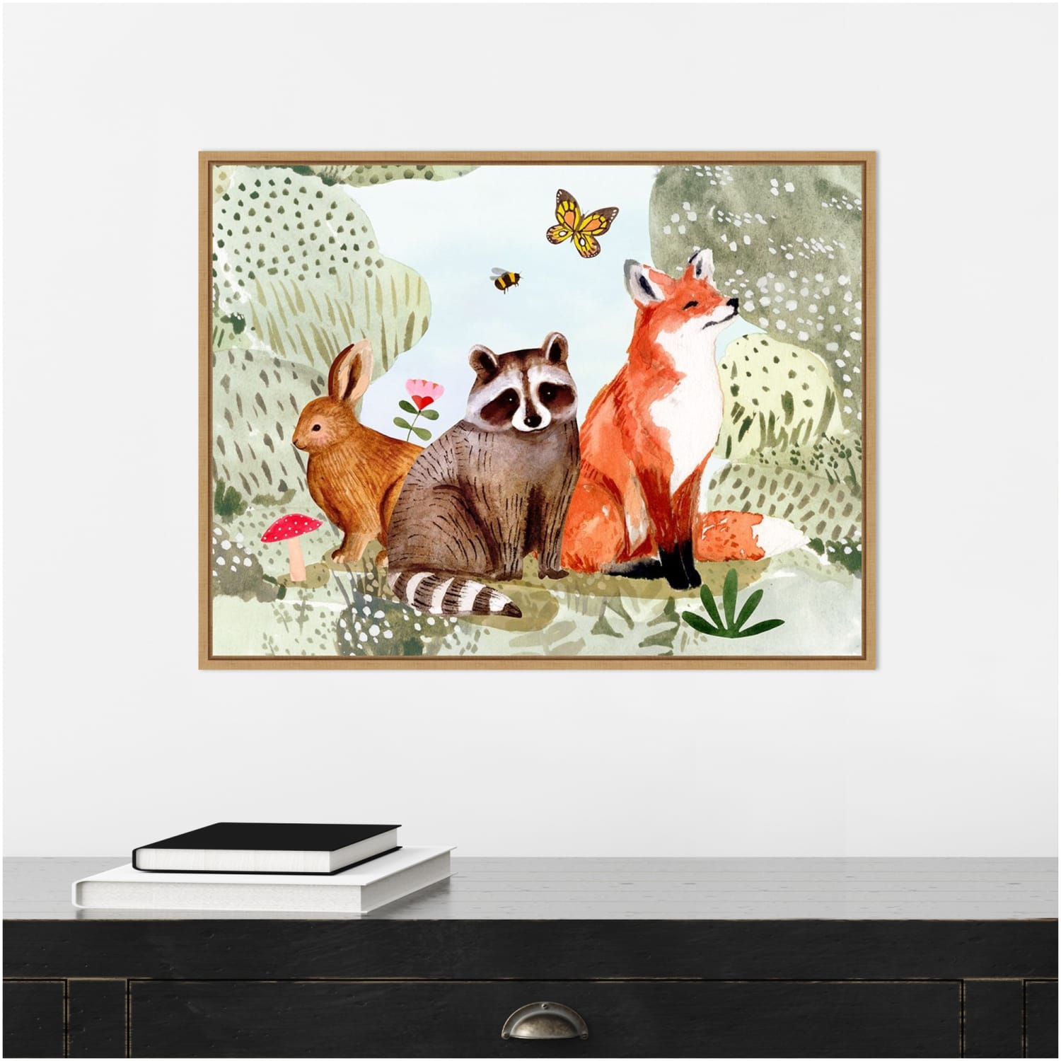 Amanti Art Fox Glen Collection A by Victoria Borges Framed Canvas Wall Art Print, 18inH x 24inW, Maple - Image 5