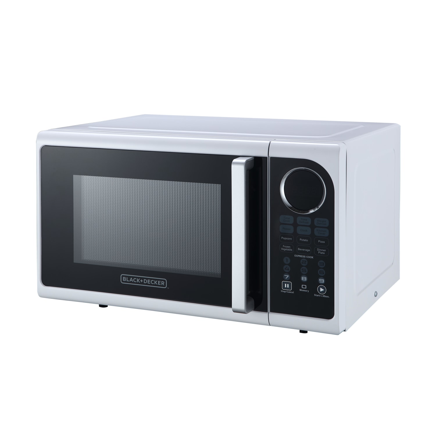 Black+Decker 0.9-Cu. Ft. Pull-Handle Countertop Microwave, White - Image 3