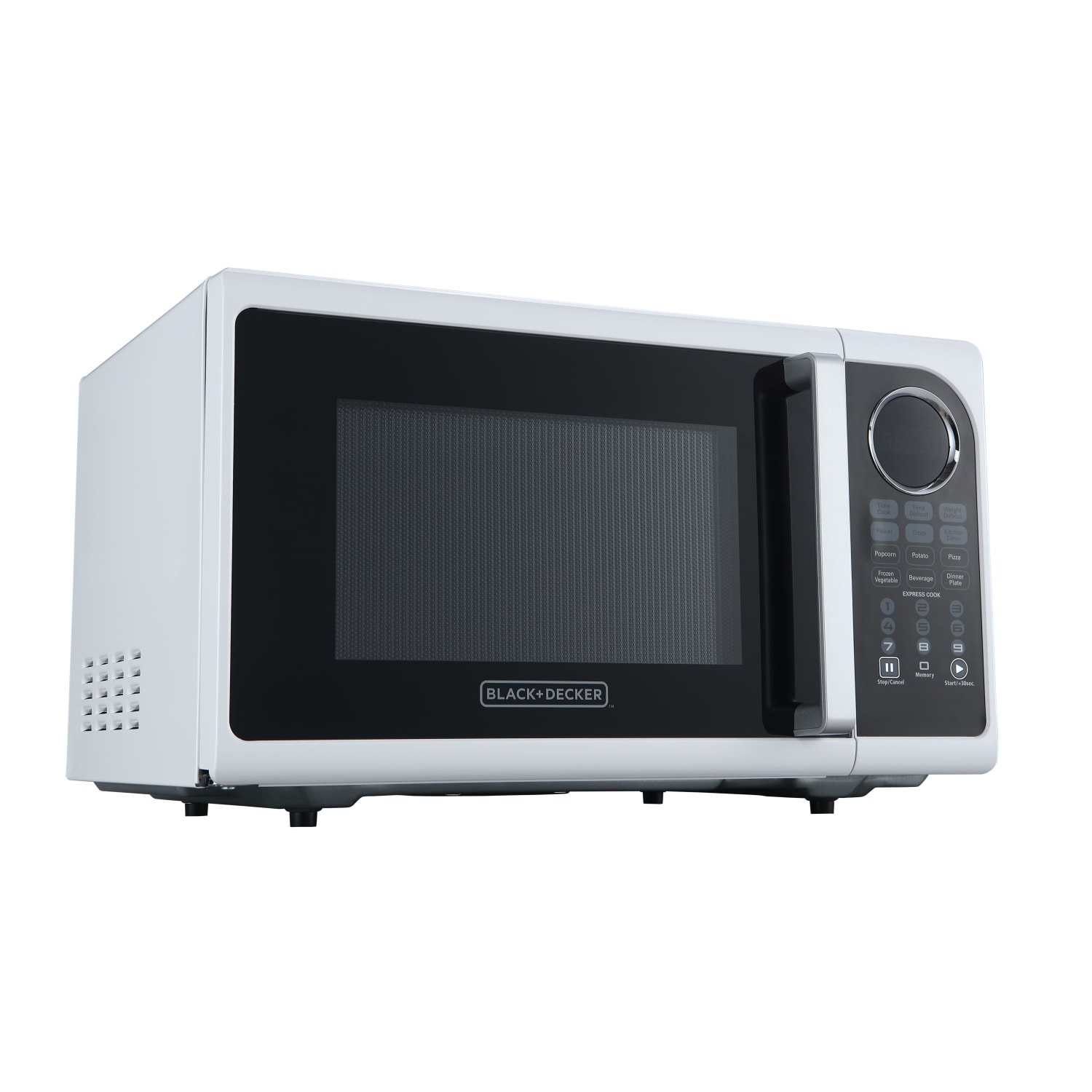 Black+Decker 0.9-Cu. Ft. Pull-Handle Countertop Microwave, White - Image 4