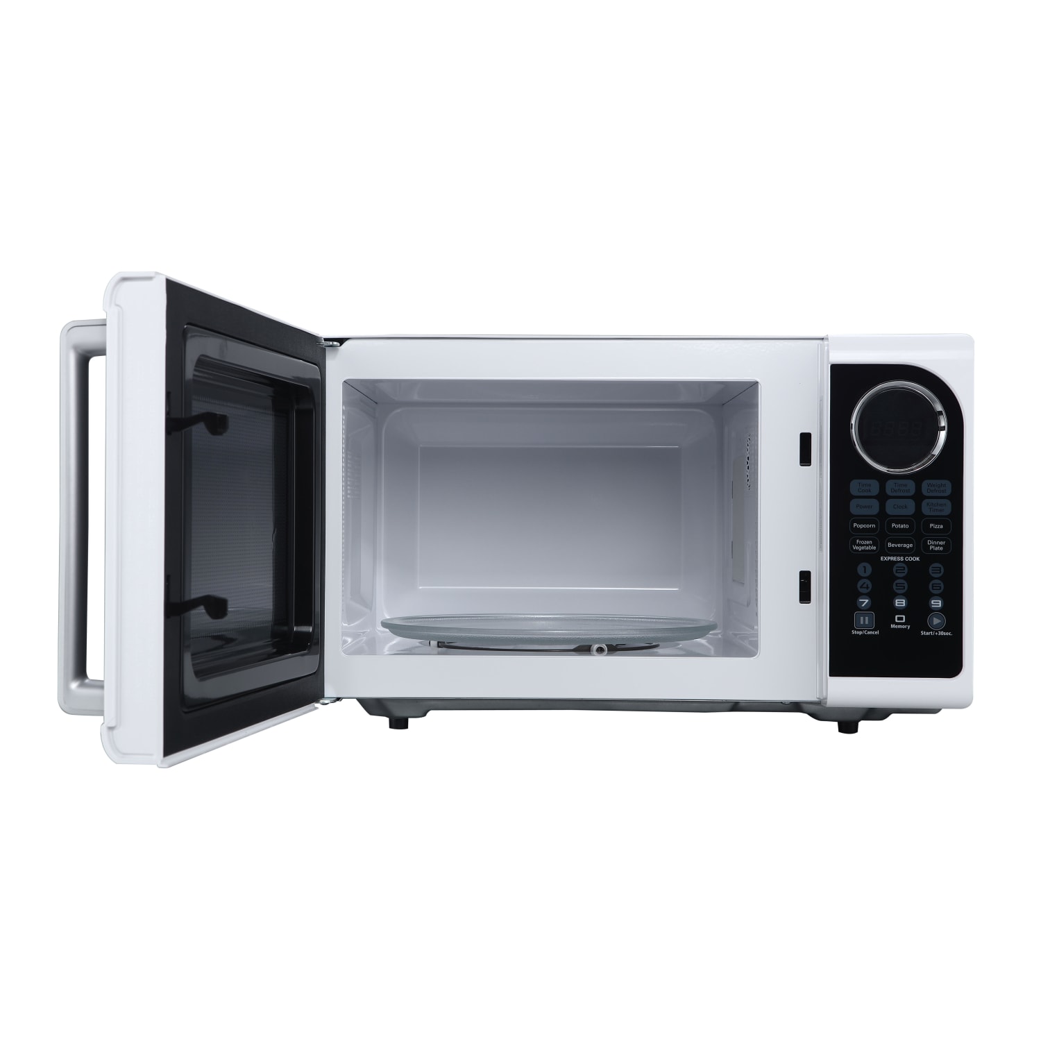 Black+Decker 0.9-Cu. Ft. Pull-Handle Countertop Microwave, White - Image 5