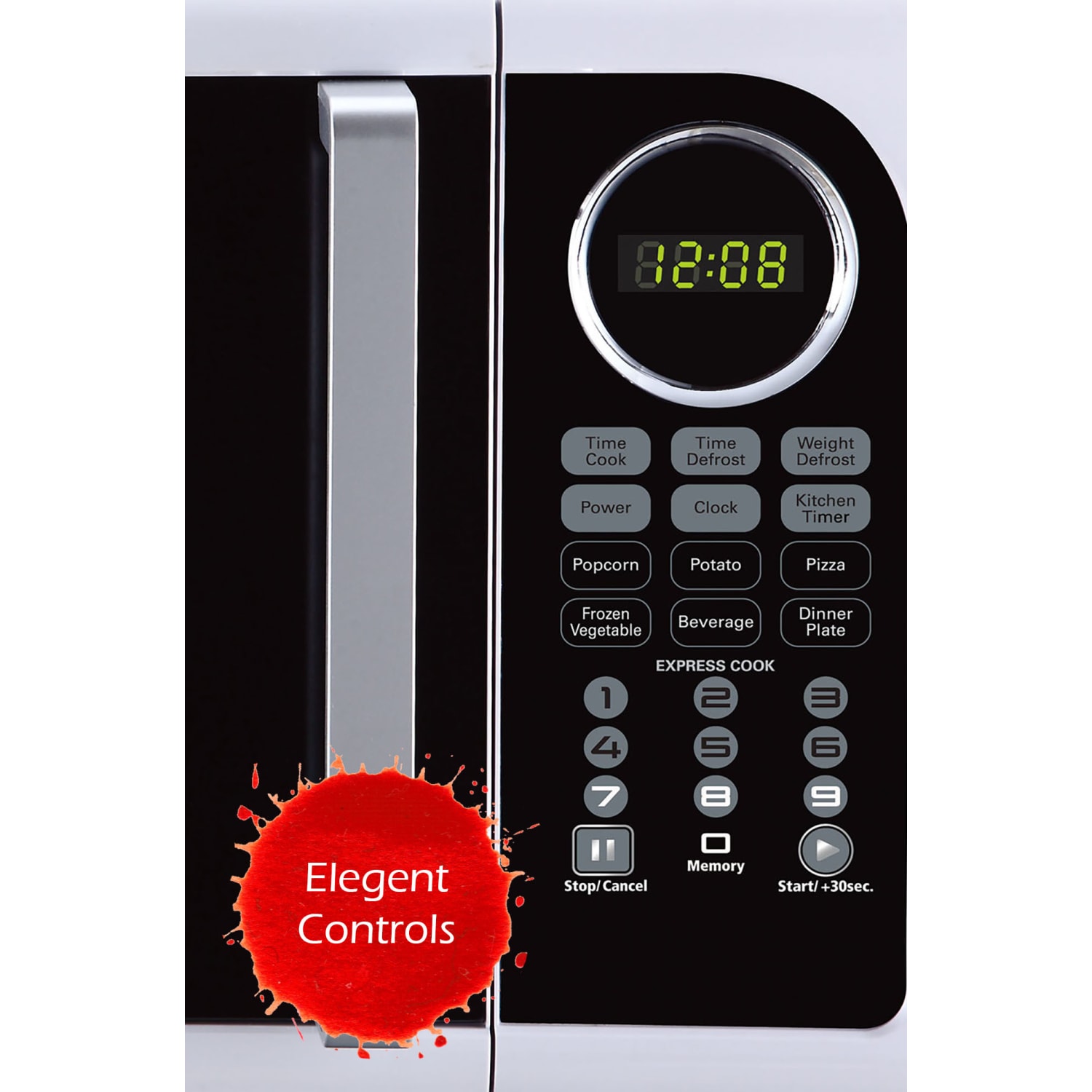 Black+Decker 0.9-Cu. Ft. Pull-Handle Countertop Microwave, White - Image 6