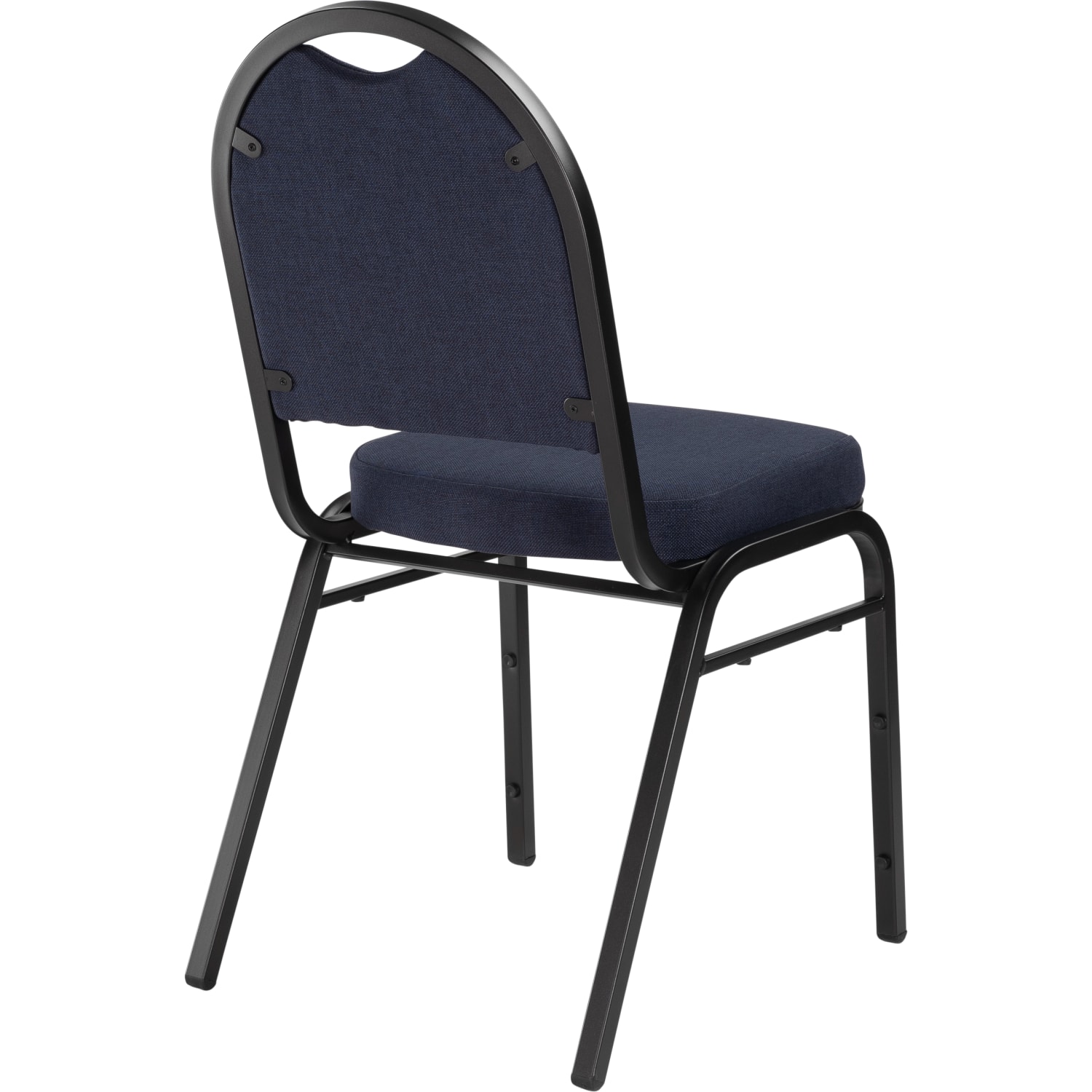 National Public Seating 9200 Series Dome Back Premium Fabric Upholstered Banquet Stack Chair Midnight Blue SeatBlack Sandtex Frame Set Of 2 PopularChairscom