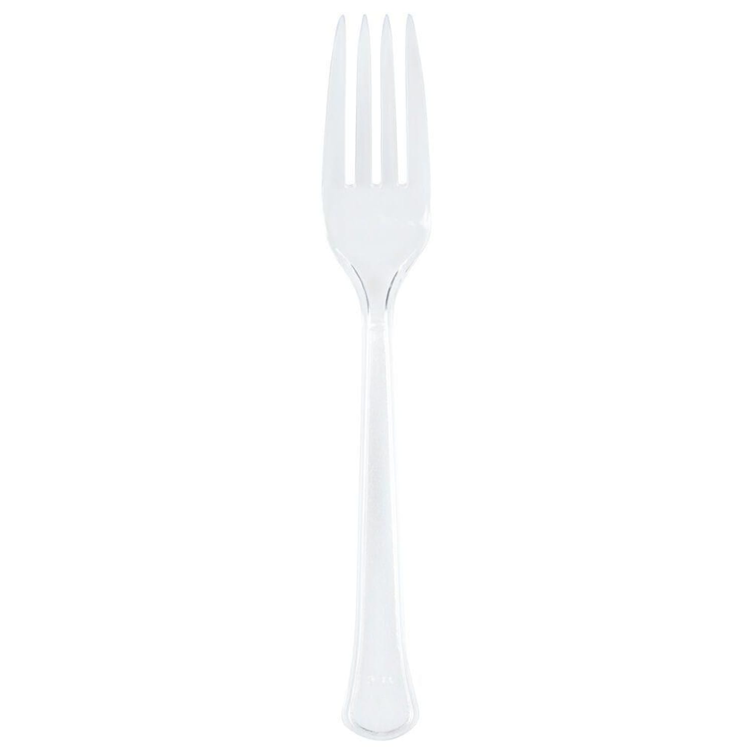 JAM PAPER Premium Utensils Party Pack, Plastic Forks, Clear, 20 Disposable Forks/Pack - Image 3