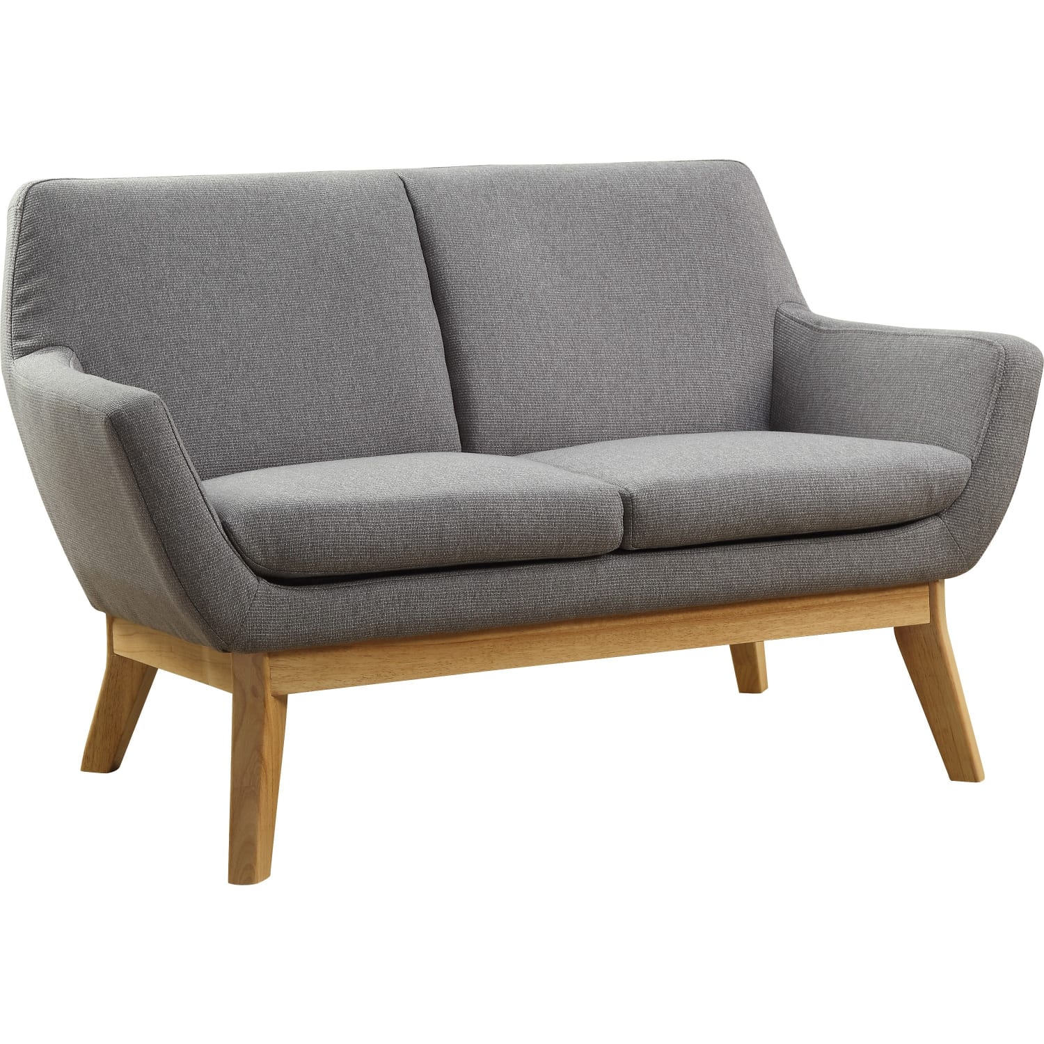 Lorell Quintessence Upholstered Loveseat, Gray/Natural