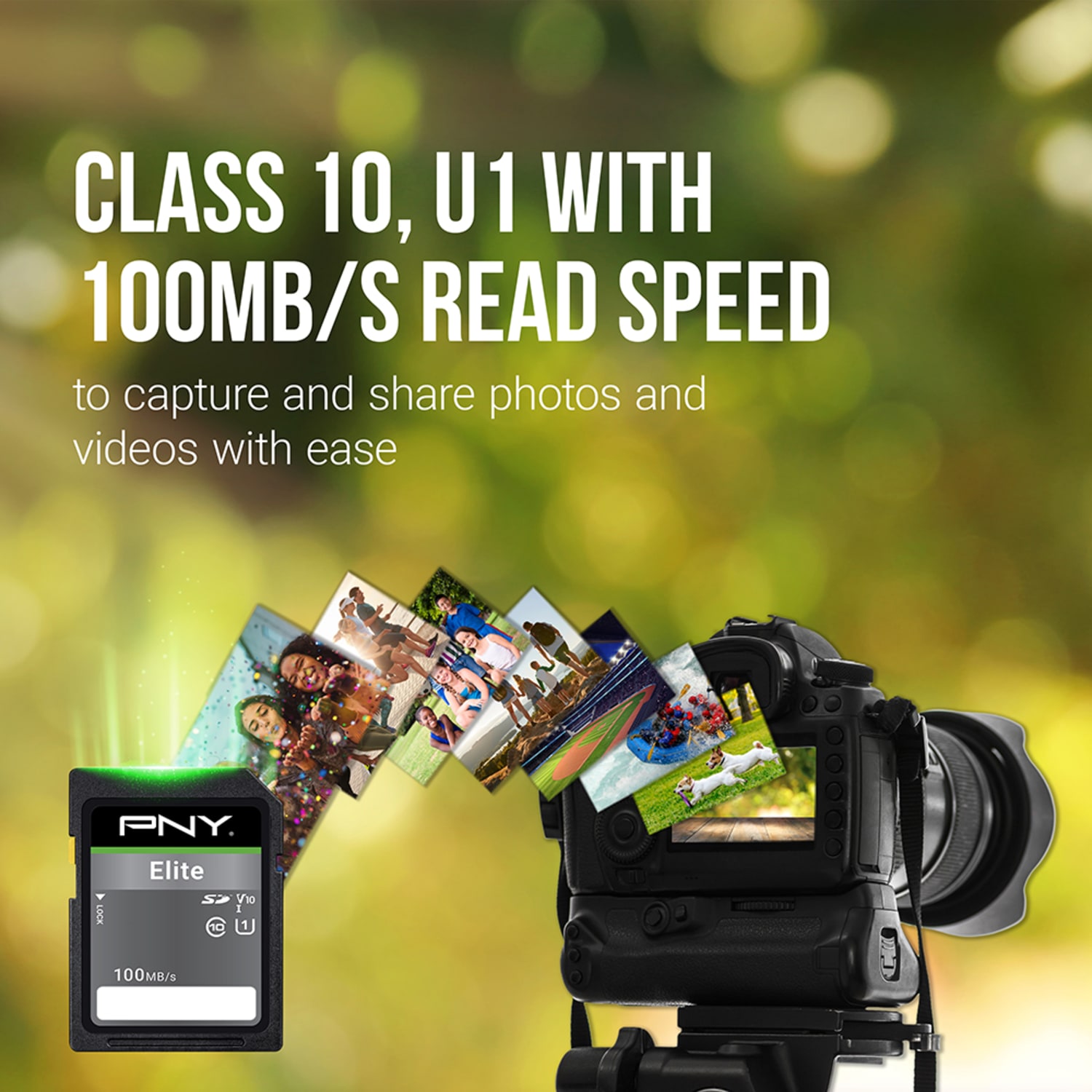 PNY Elite Class 10 U1 V10 100 Mbps SDXC Flash Memory Cards, 128GB, Pack Of 2 Memory Cards - Image 4
