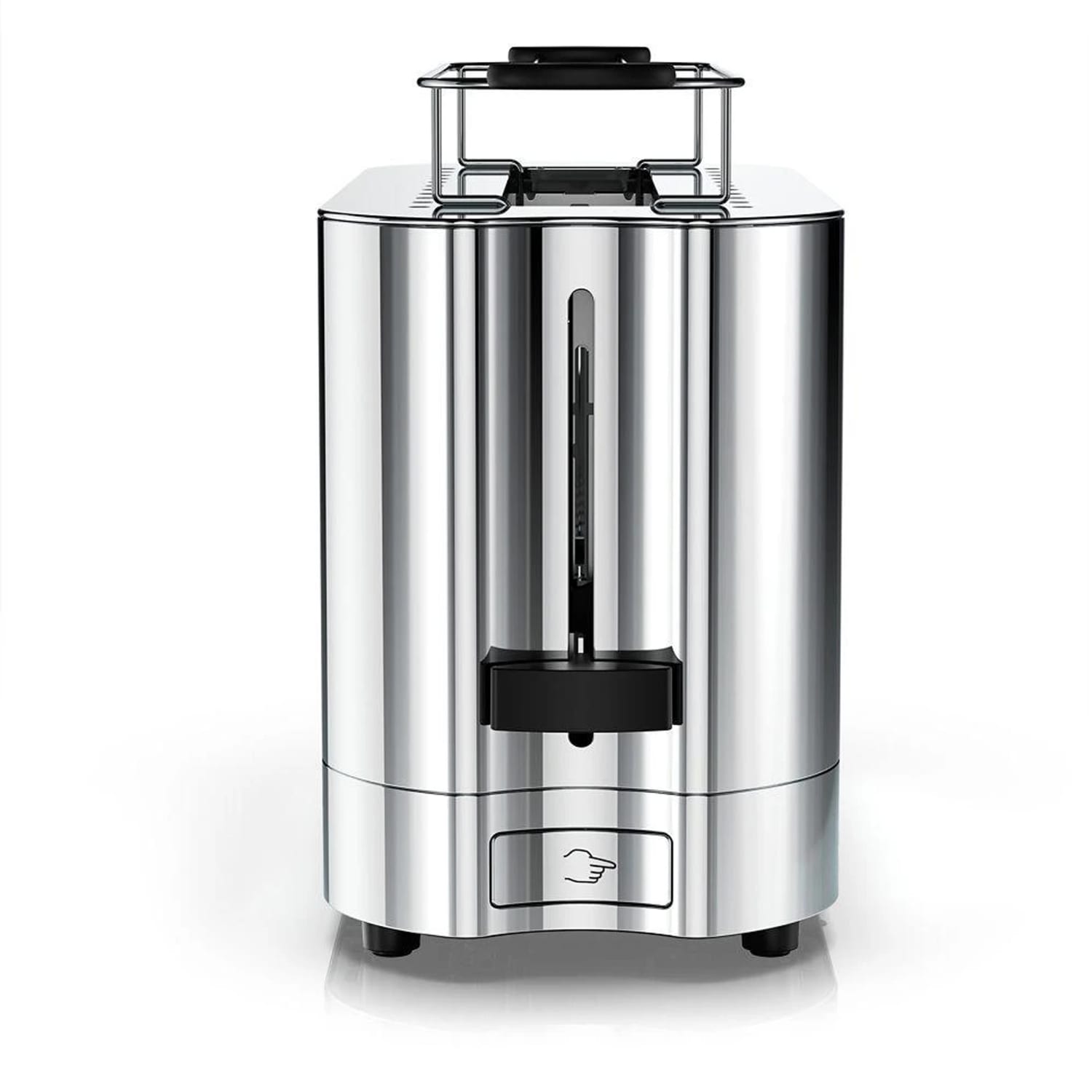 Russell Hobbs Stainless-Steel 2-Slice Extra-Wide-Slot Long Toaster With Glass Accent, Black - Image 4