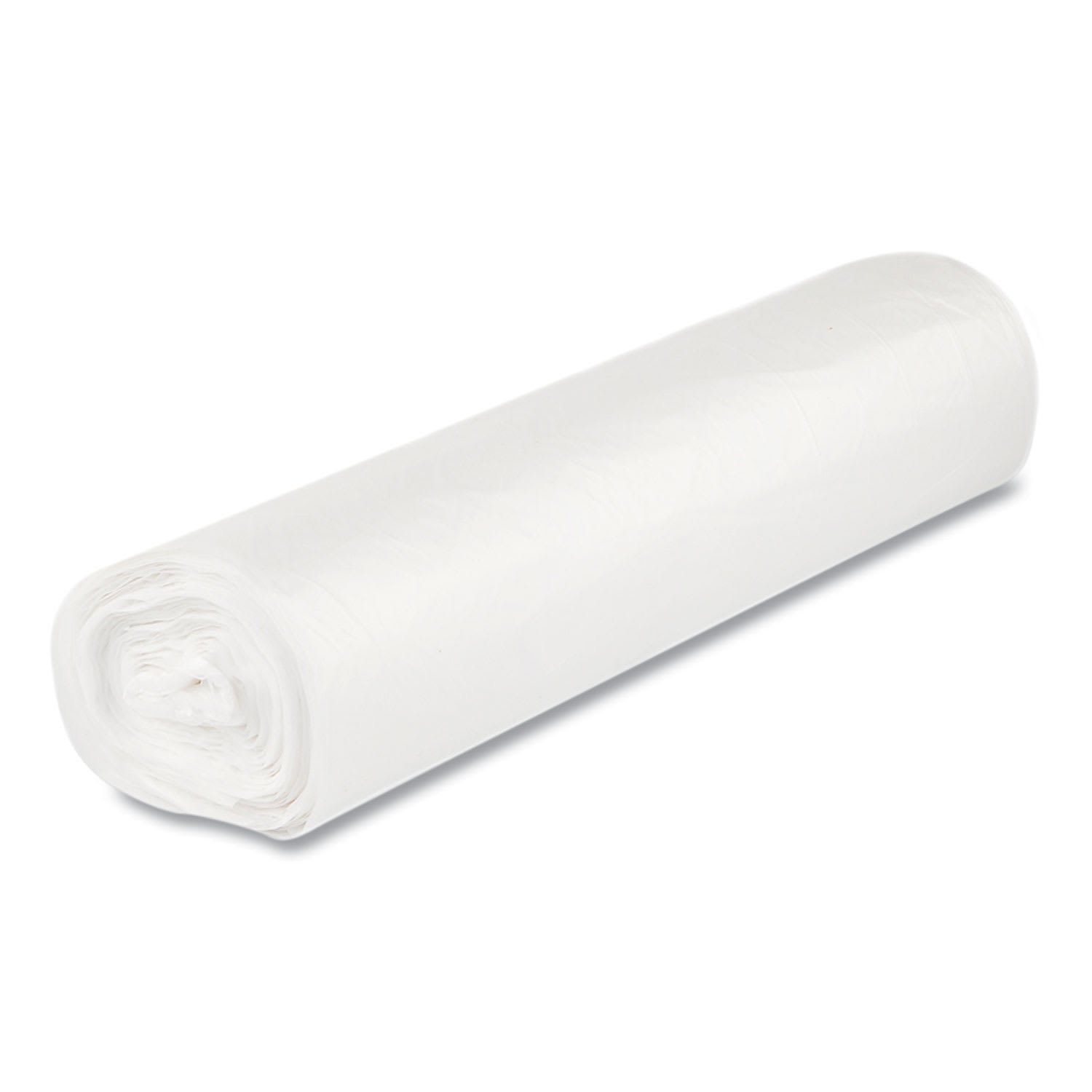 Inteplast Group High-Density Commercial Can Liners, 56 gal, 17 mic, 43in x 48in, Clear, Interleaved Roll, 25 Bags/Roll, 8 Rolls/Carton - Image 6
