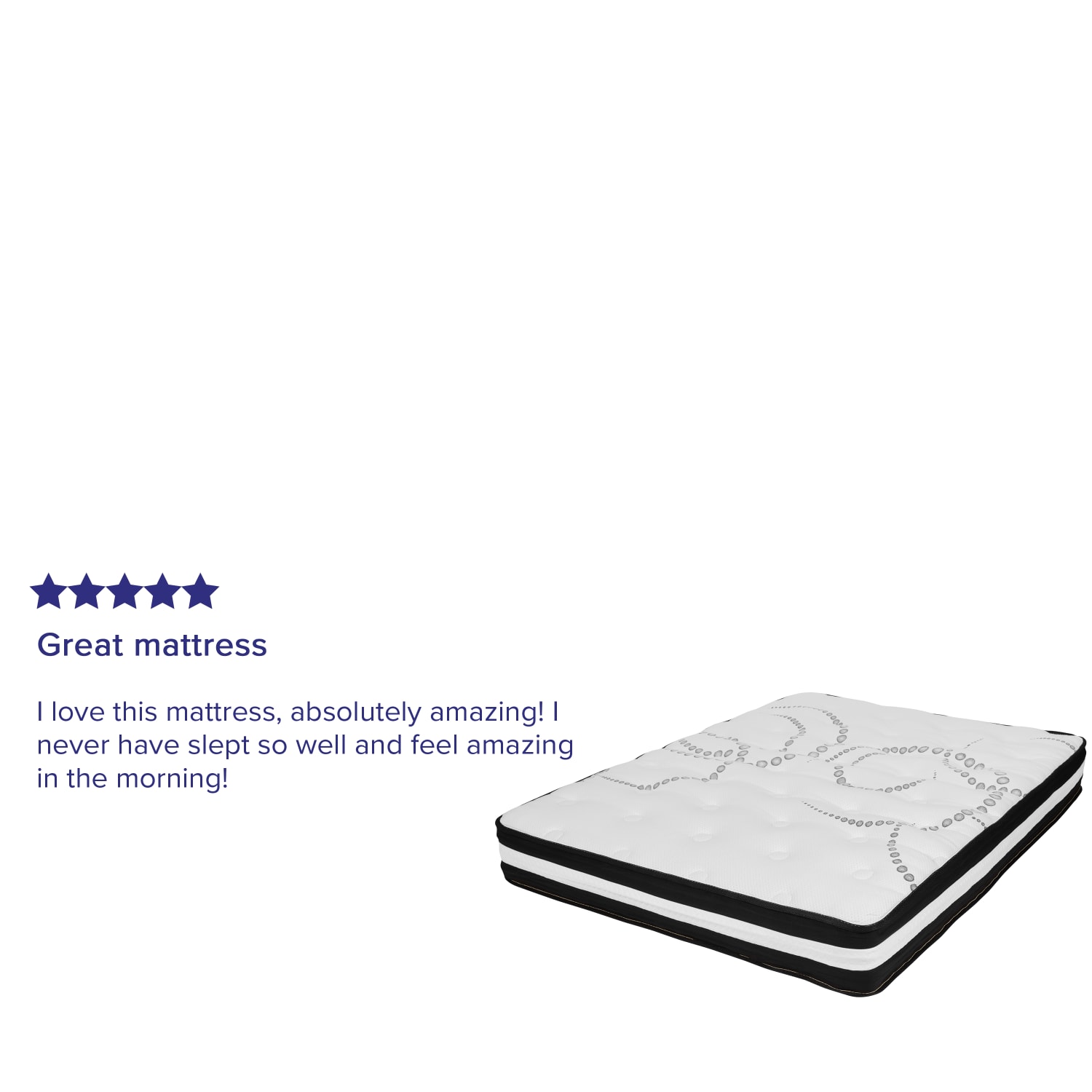 Flash Furniture Capri Hybrid Mattress, Full Size, 10inH x 54-1/4inW x 75-1/2inD, White - Image 6