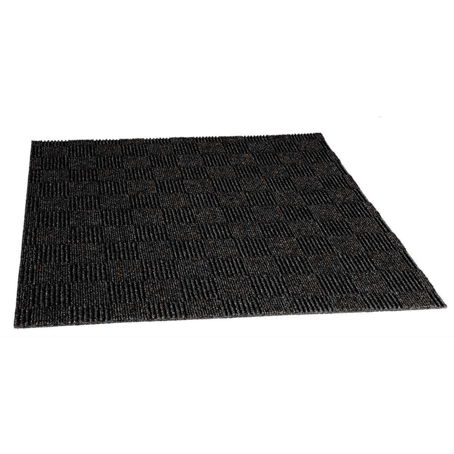 Foss Floors Crochet Peel & Stick Carpet Tiles, 24in x 24in, Black Ice, Set Of 15 Tiles - Image 4