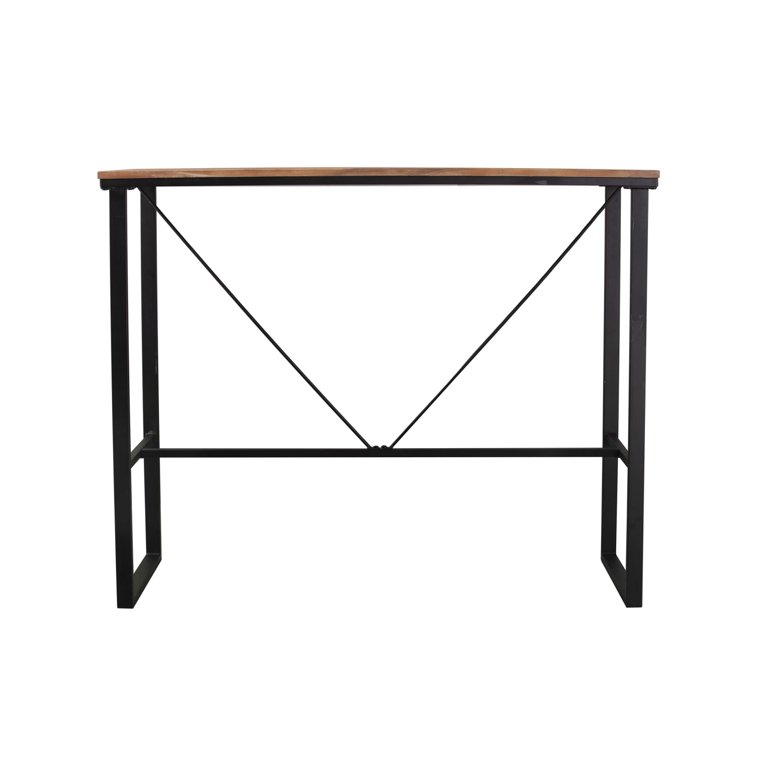 SEI Venallo Indoor/Outdoor Pub Table, 41-3/4inH x 52inW x 23-3/4inD, Natural/Black - Image 4