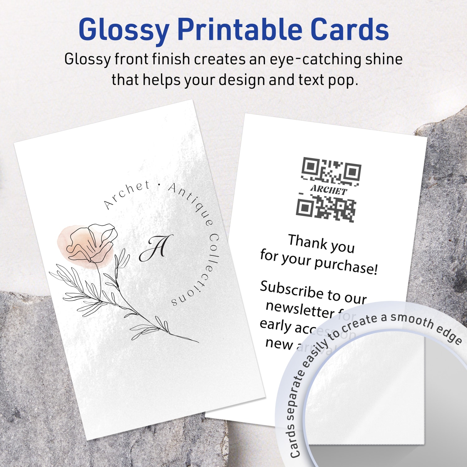 Avery Printable Index Cards With Sure Feed Technology, 3in x 5in Rectangle, Glossy White, Pack Of 150 - Image 3