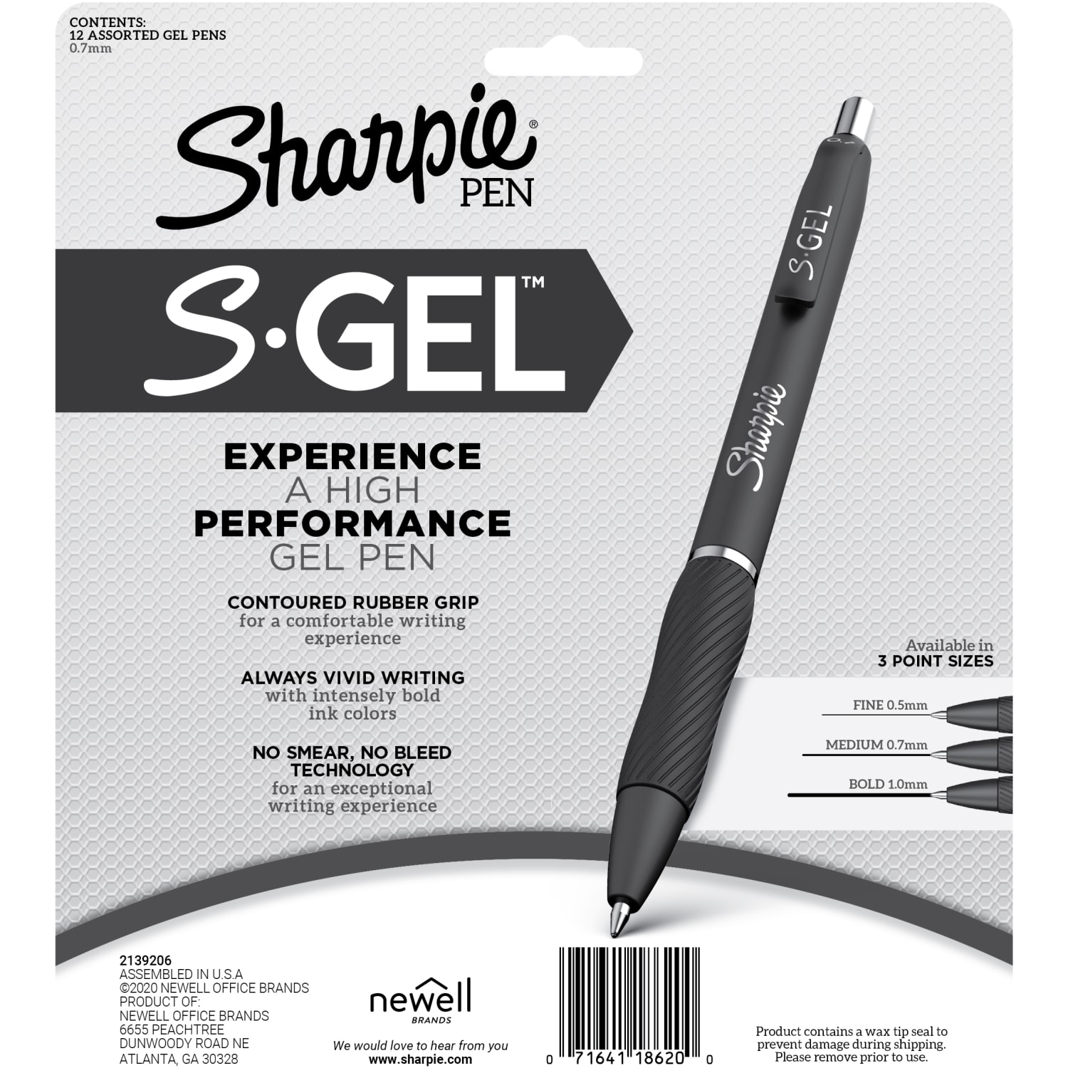 Sharpie S-Gel Fashion Barrel Gel Pens, Medium Point, 0.7 mm, Assorted Barrel, Assorted Ink, Pack Of 12 Pens - Image 5