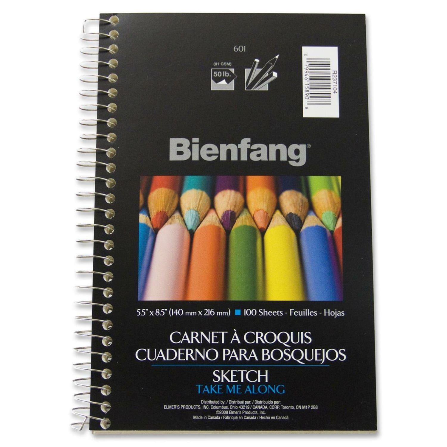 Bienfang Sketchbook, 8 1/2in x 5 1/2in, 100 Sheets (200 Pages), White - Image 3