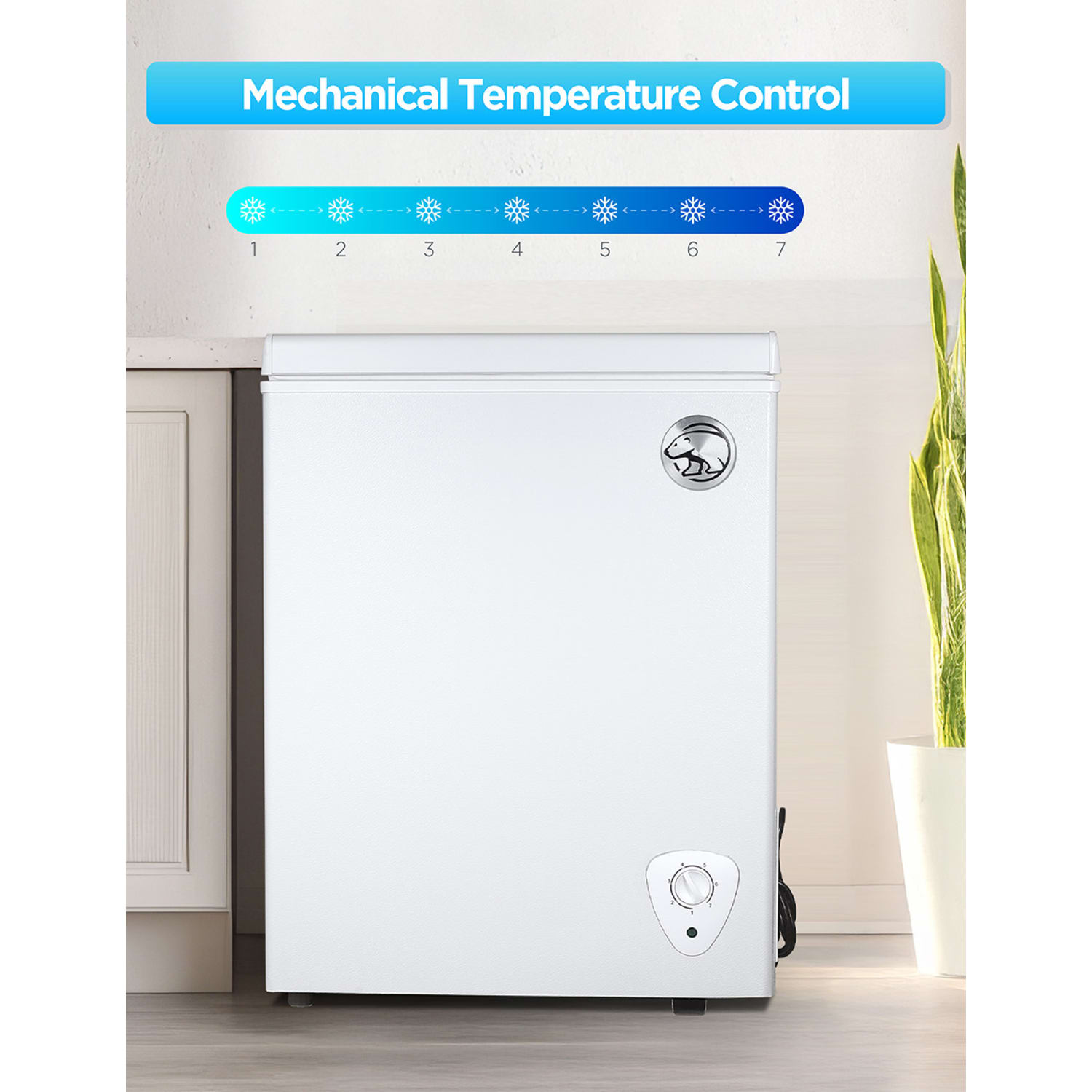 Commercial Cool Compact Chest Freezer, 1.8 Cu. Ft., White - Image 4