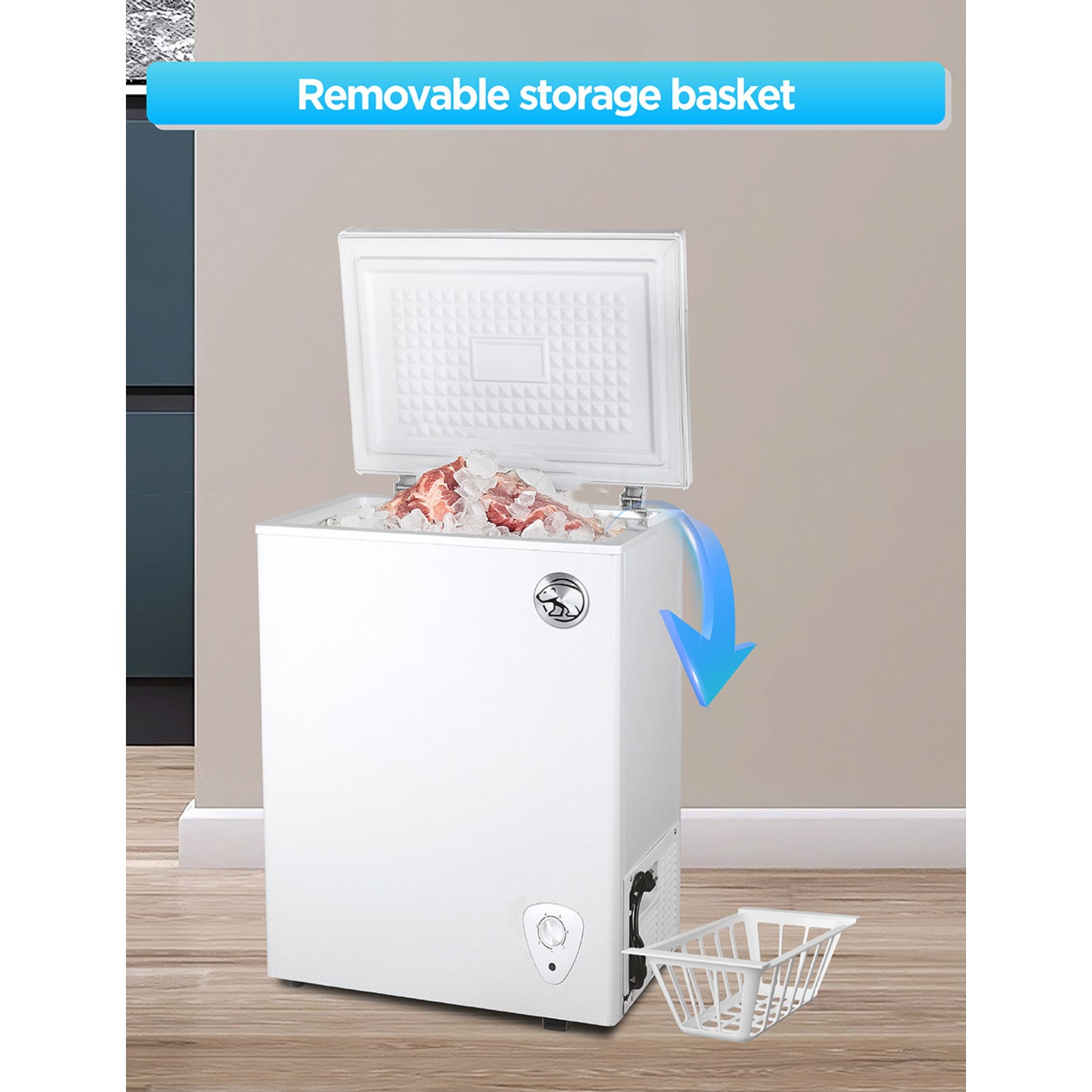 Commercial Cool Compact Chest Freezer, 1.8 Cu. Ft., White - Image 5