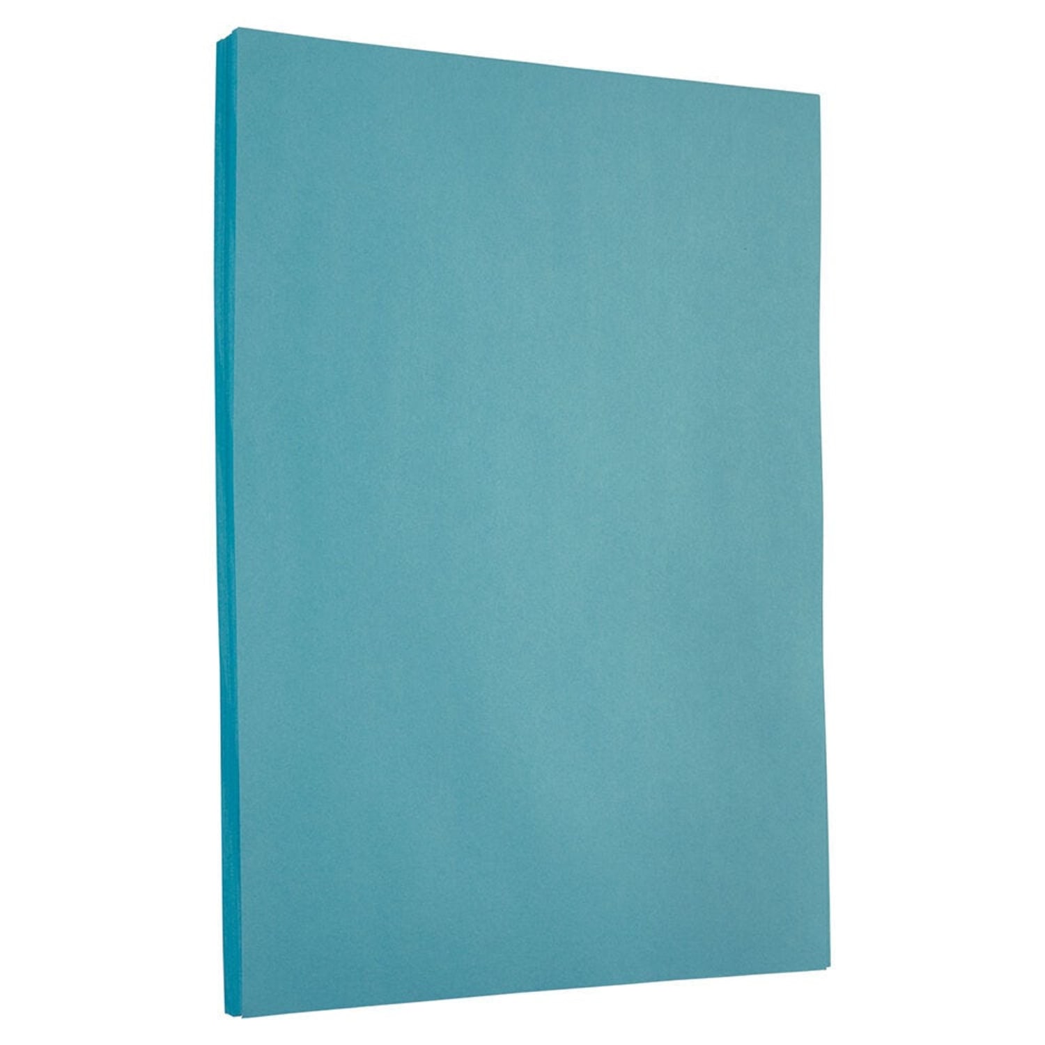 JAM Paper Color Paper, Blue, Letter (8.5in x 11in), 100 Sheets Per Pack, 24 Lb, 30% Recycled